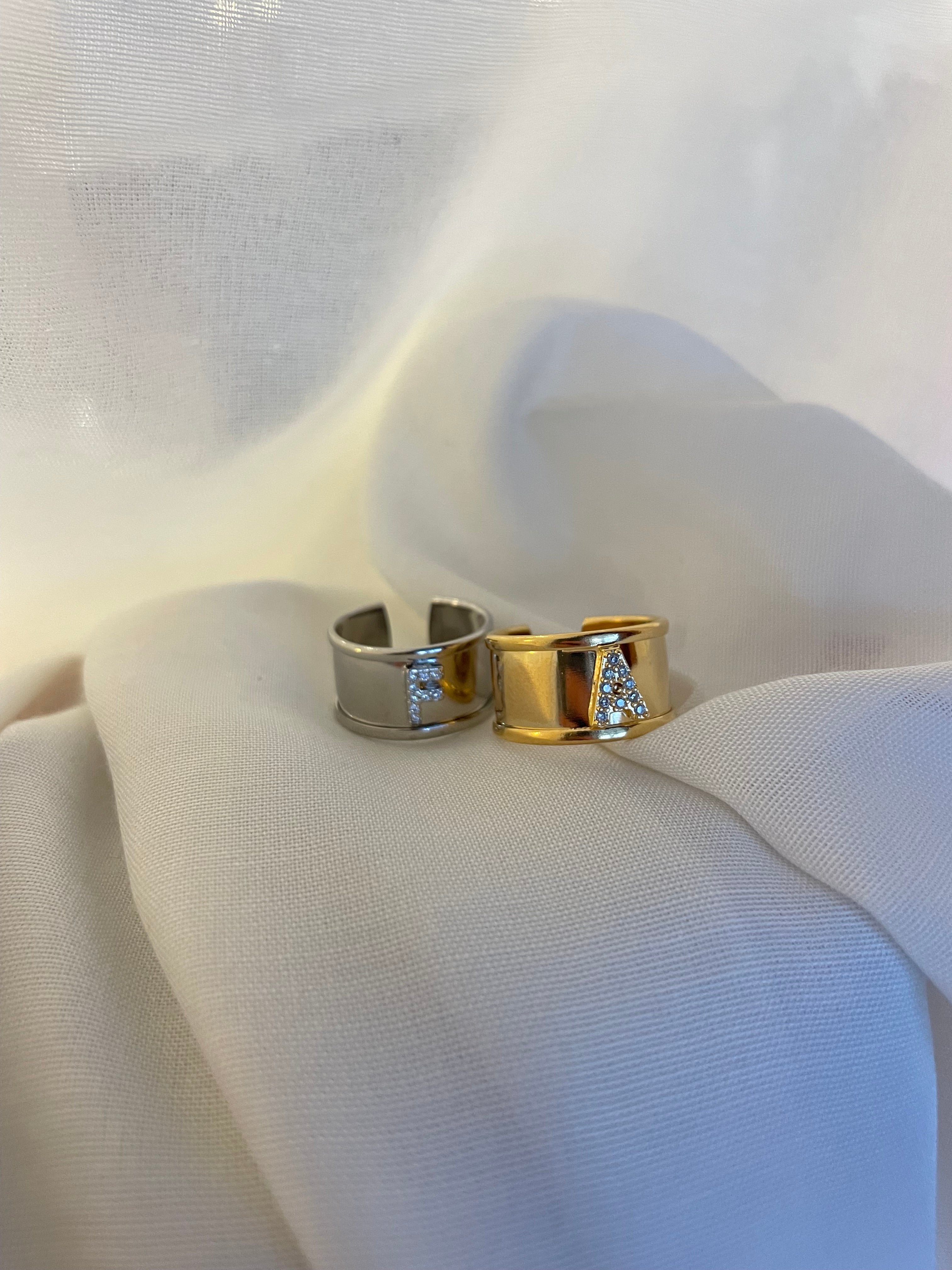 Band Ring Letter Initial