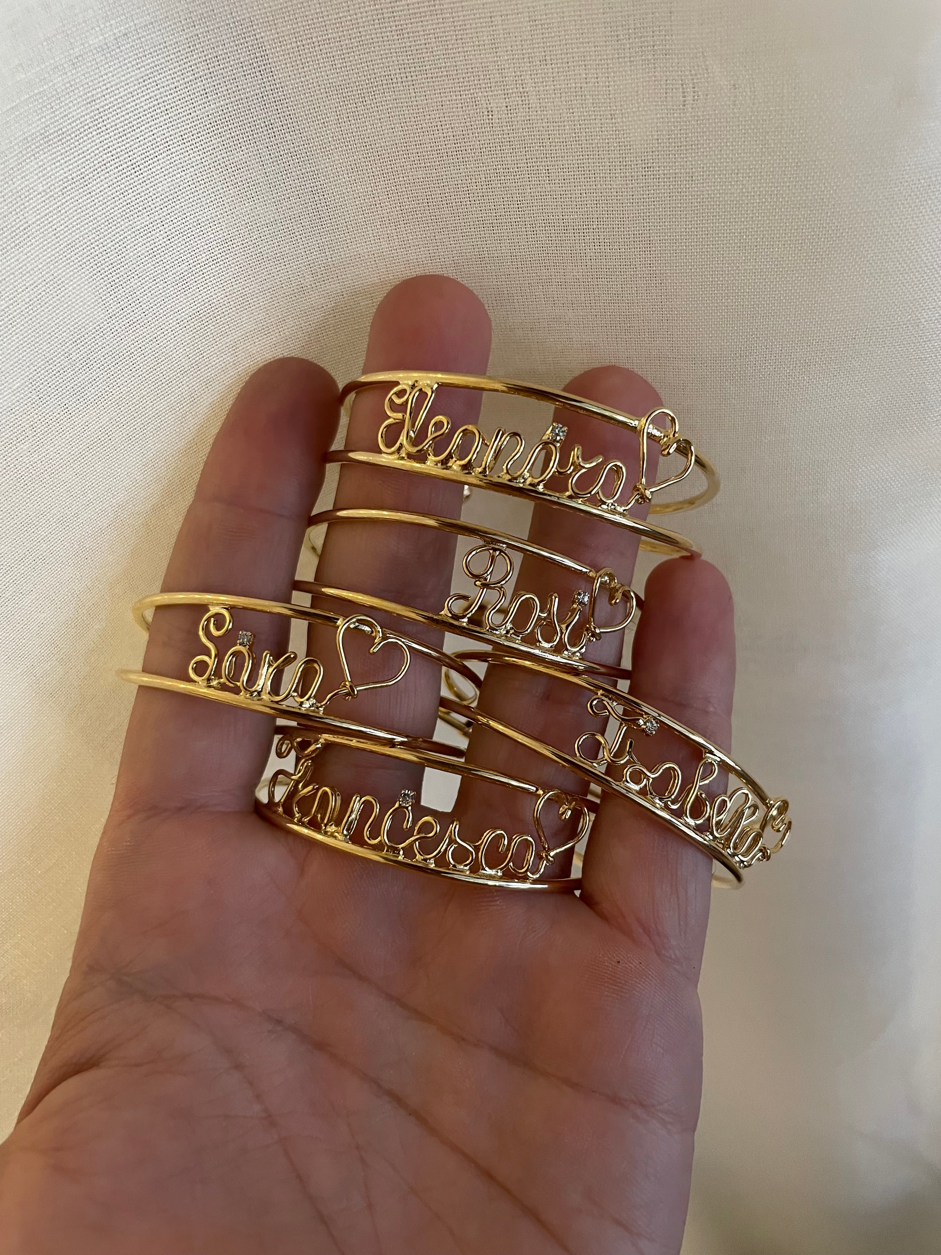 Bracciale Fascia con Nome Wire