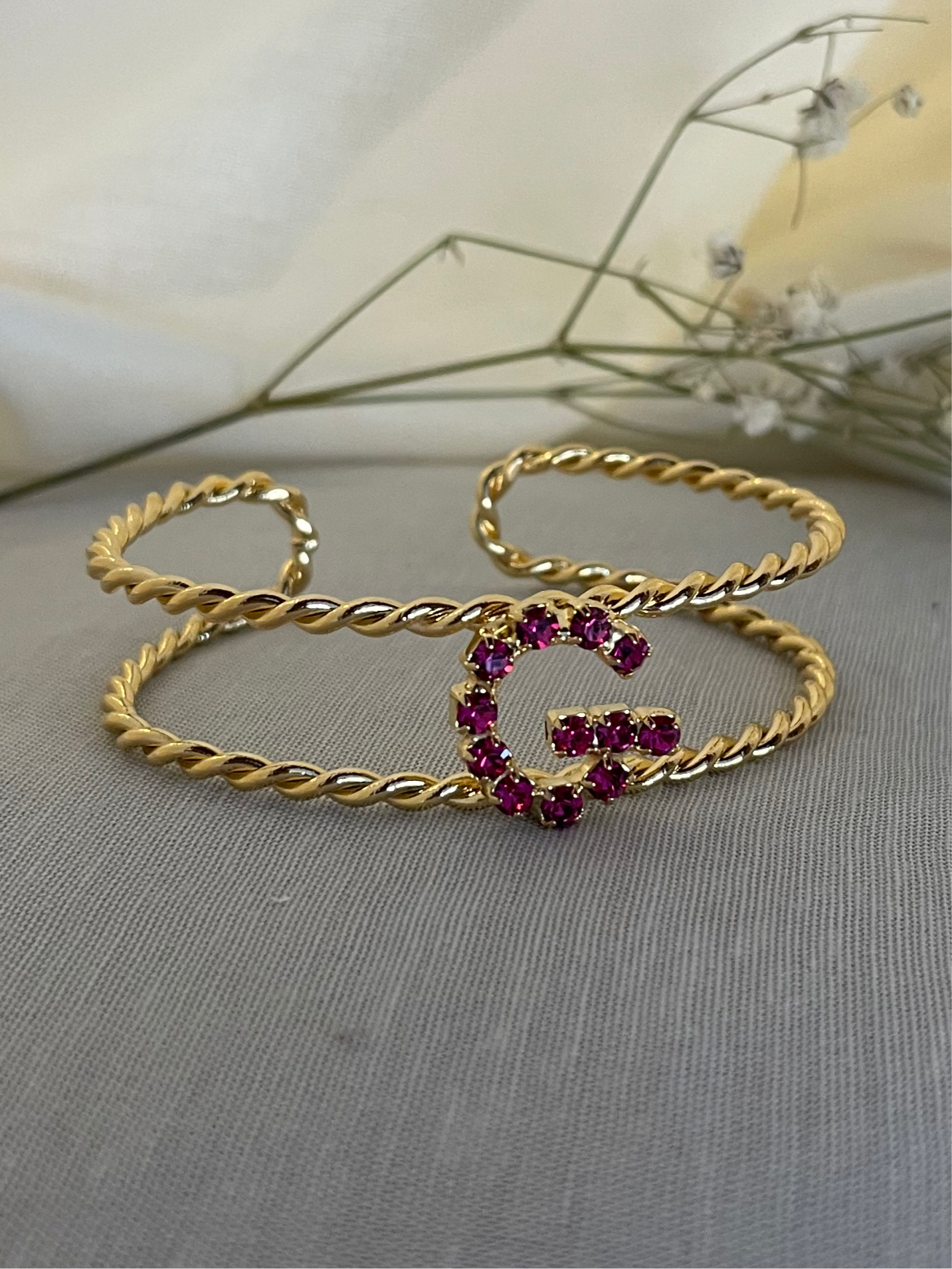 Bracciale Fascia Torchon Lettera