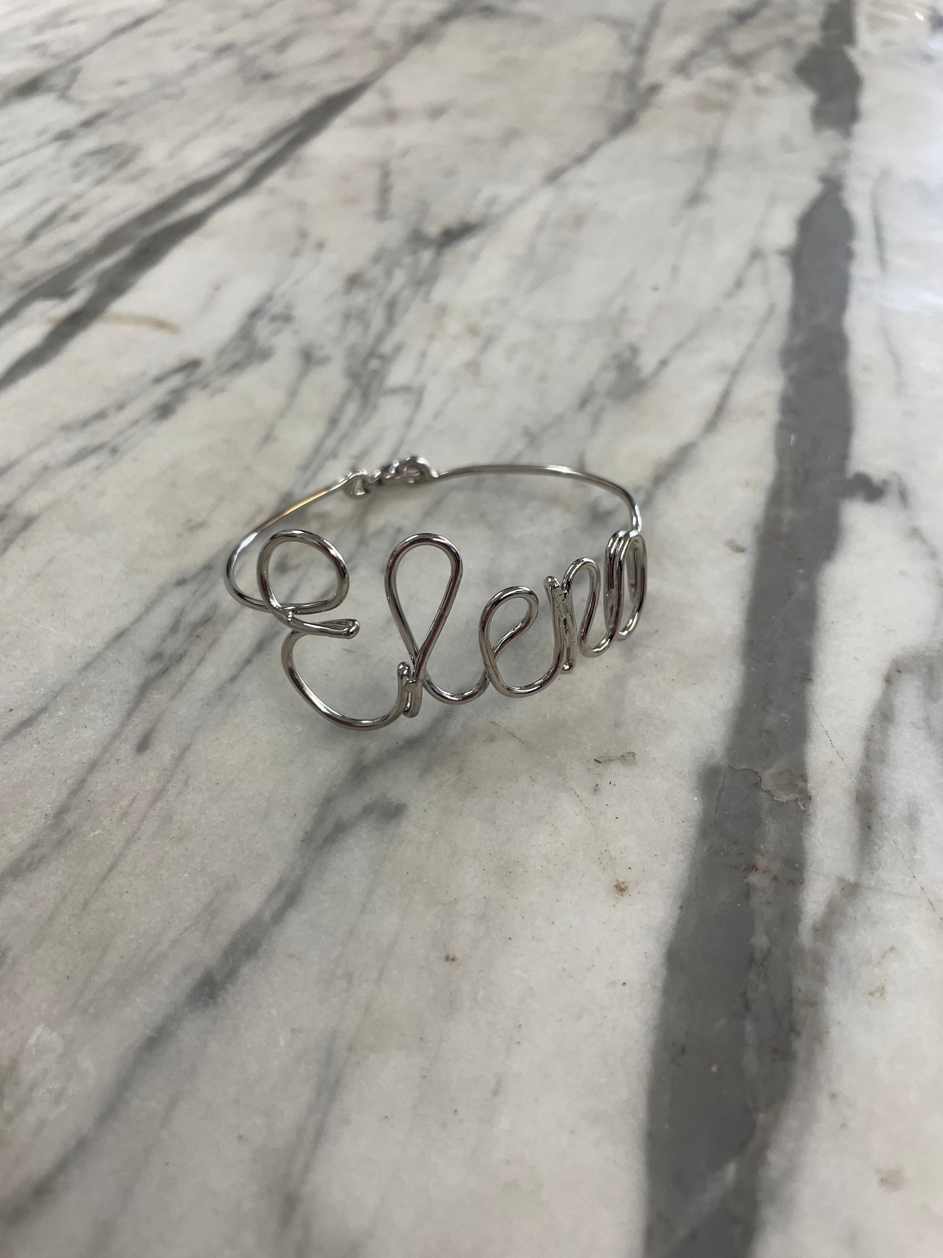 Bracciale Rigido Nome Wire