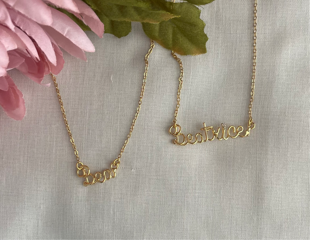 Collana Nome a Filo Wire