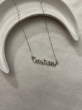 Wire Name Necklace Argento 925