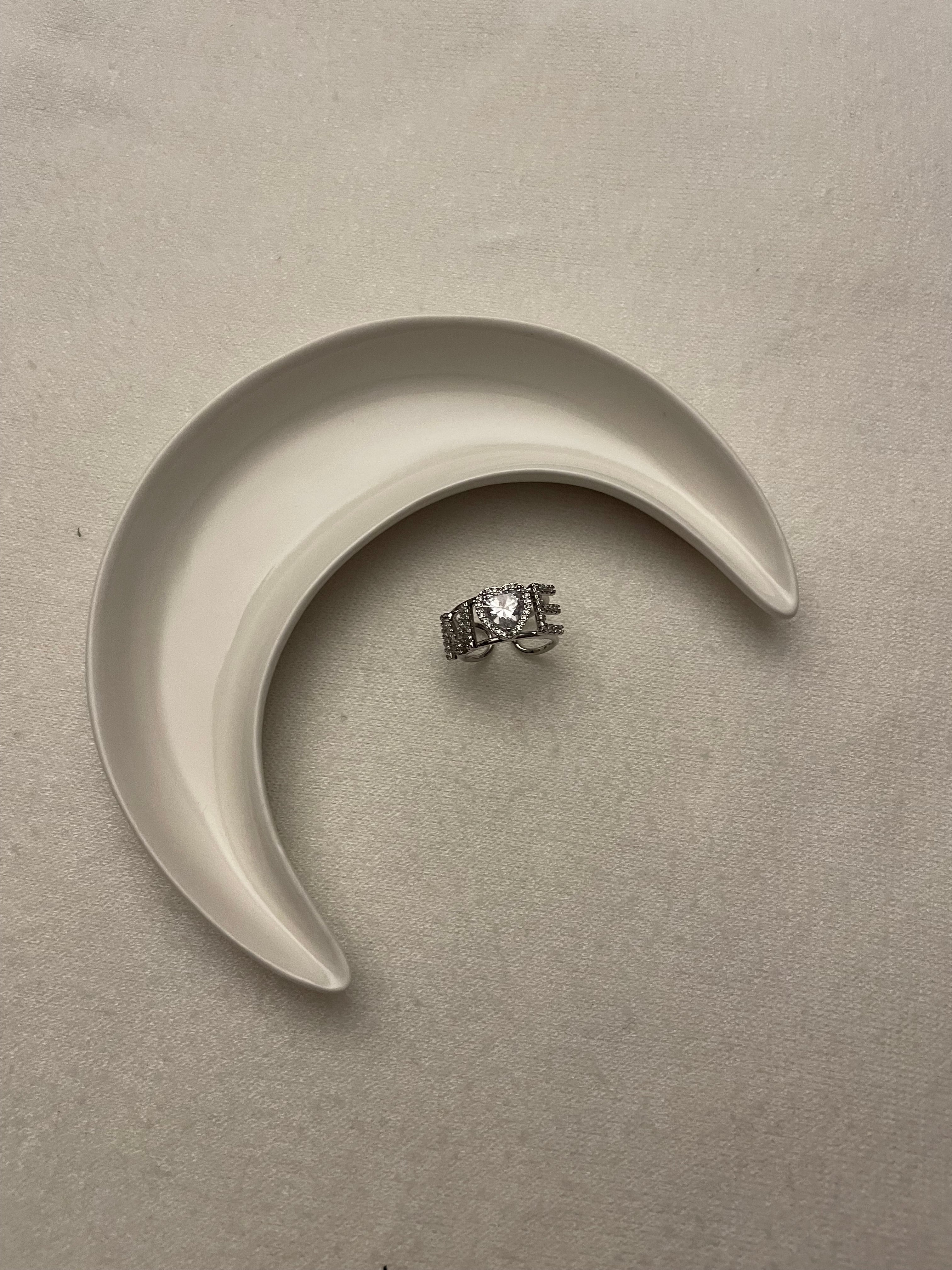 Two Letter Heart Ring