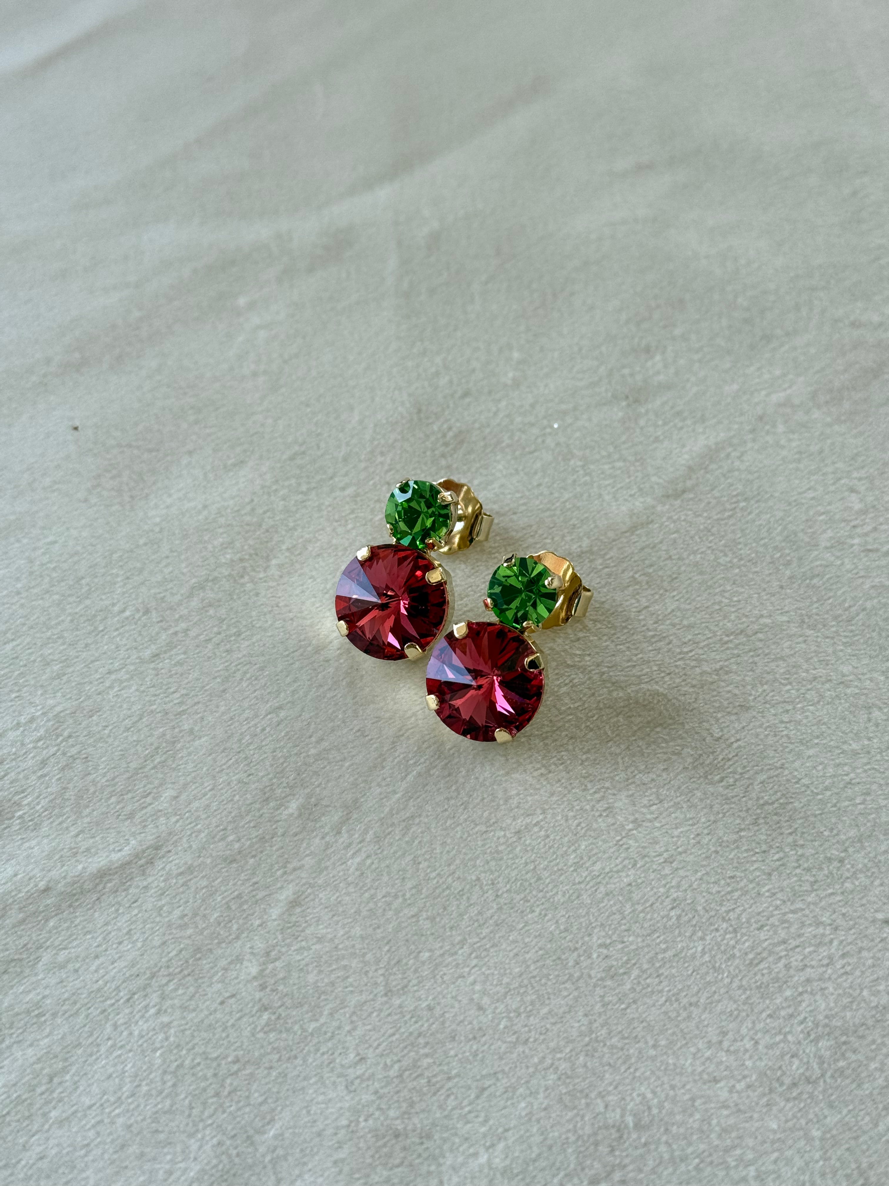 Crystal Earrings – Ottone Oro/Argento