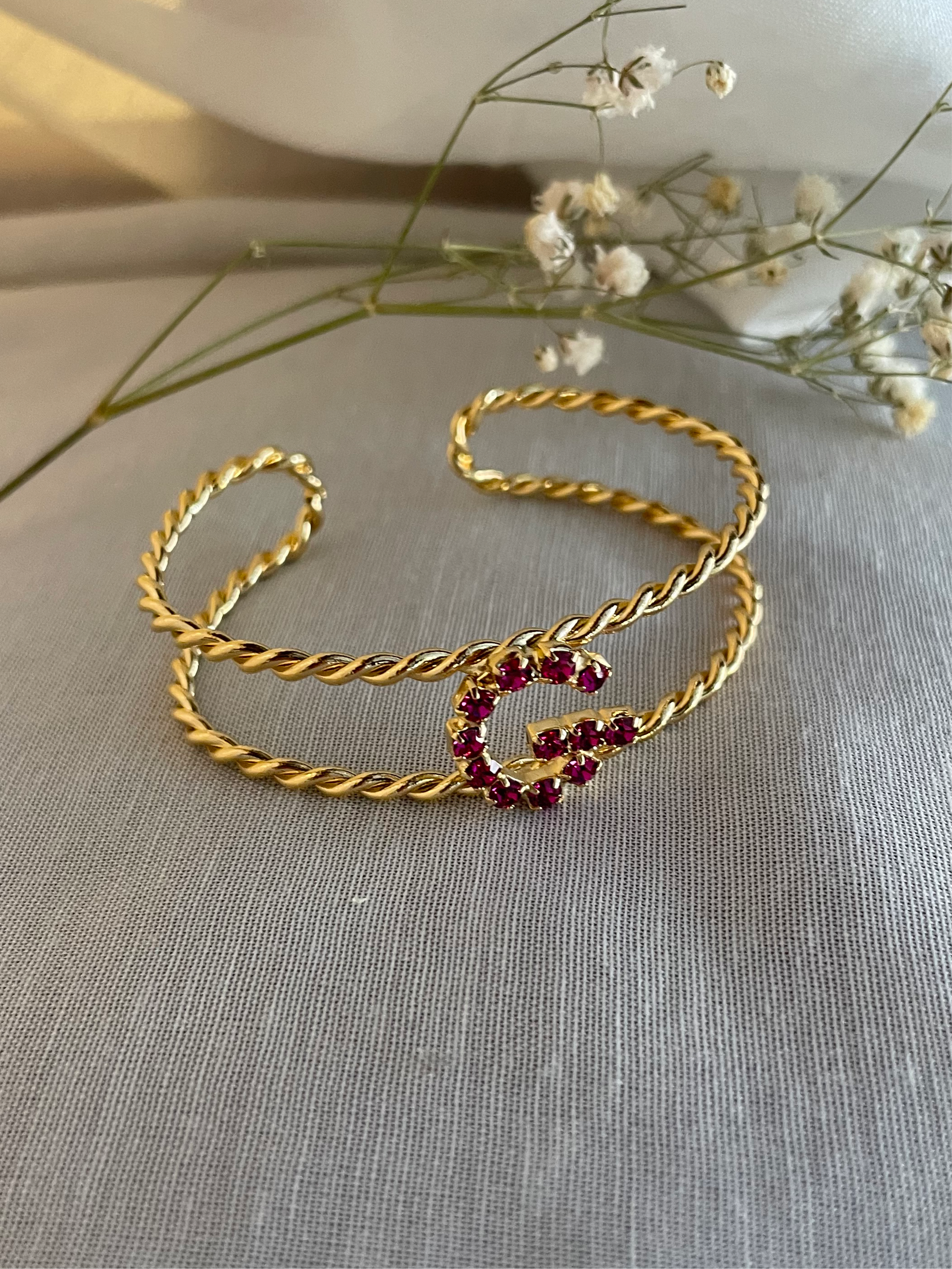 Bracciale Fascia Torchon Lettera
