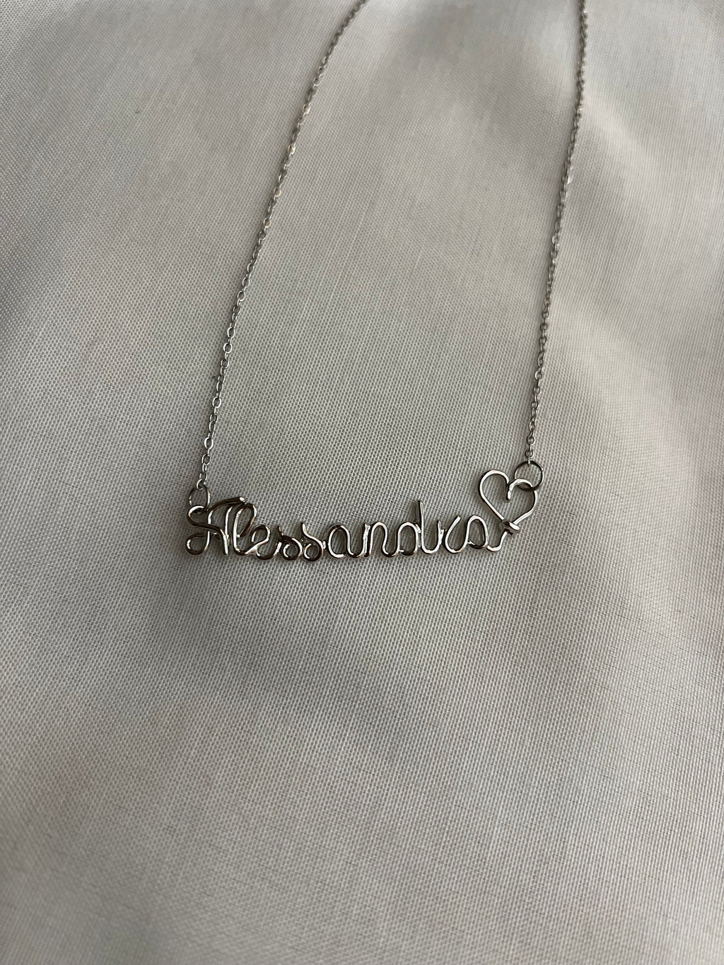 Collana Nome a Filo Wire