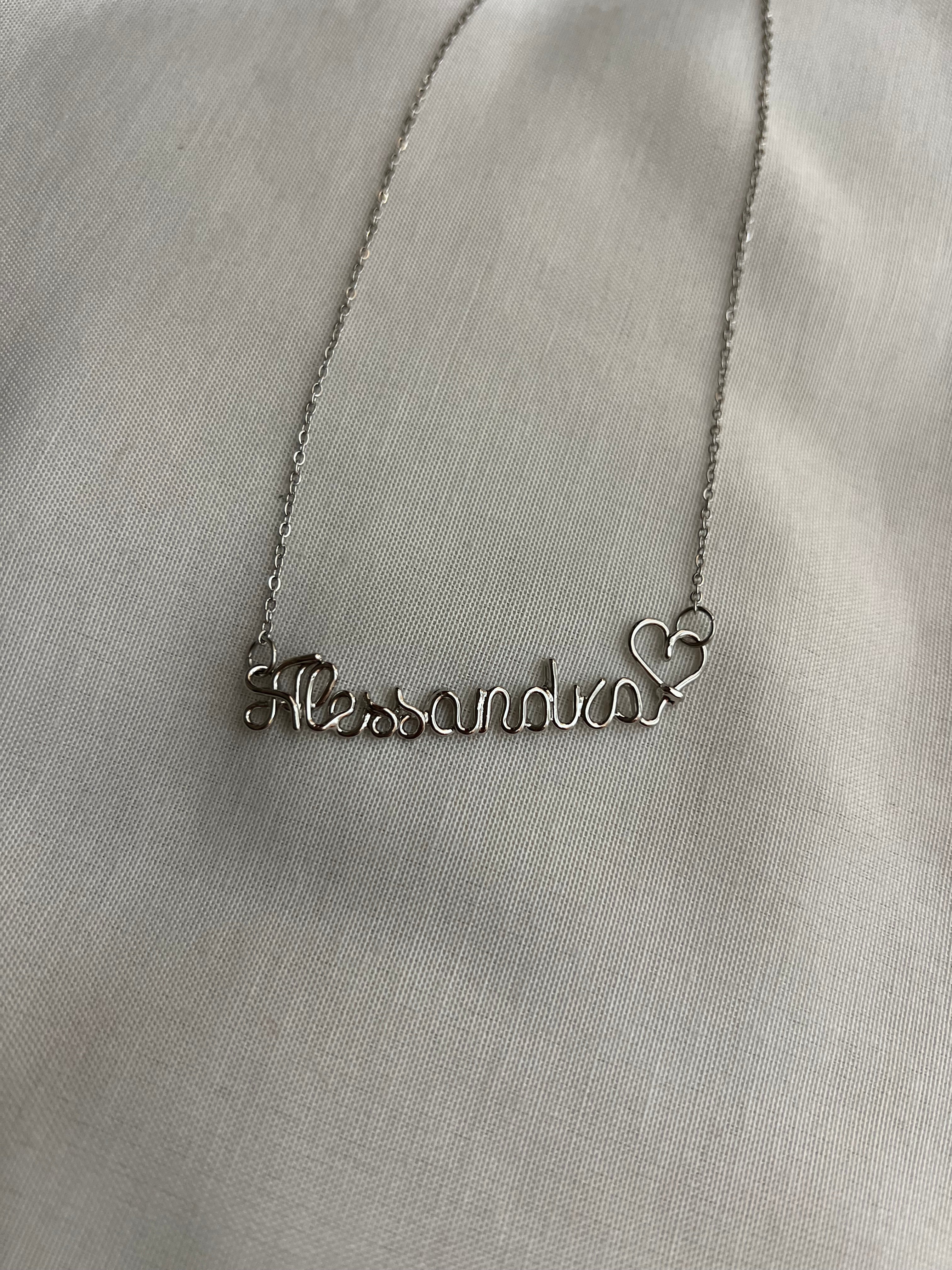 Collana Nome a Filo Wire