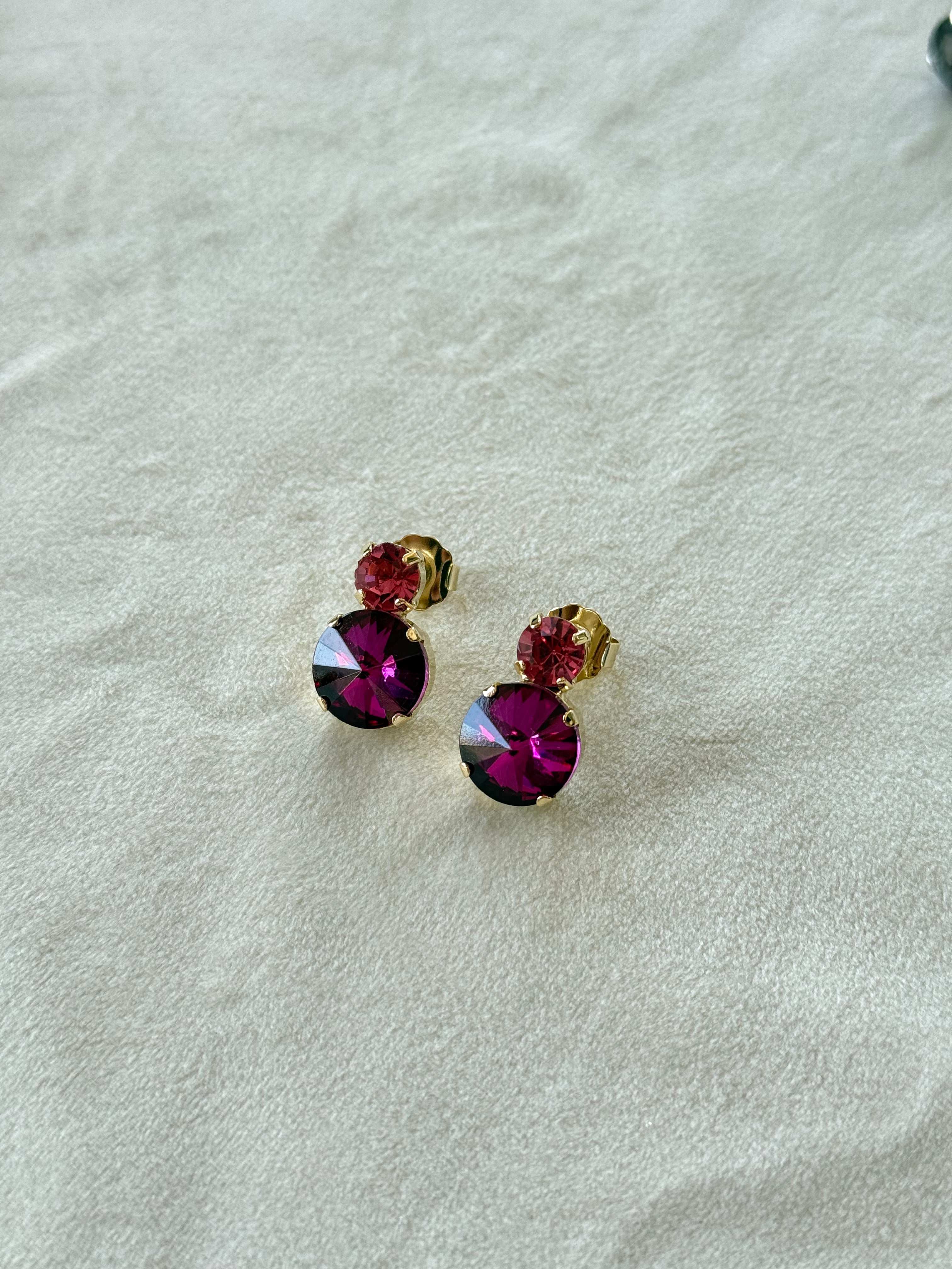 Crystal Earrings – Ottone Oro/Argento