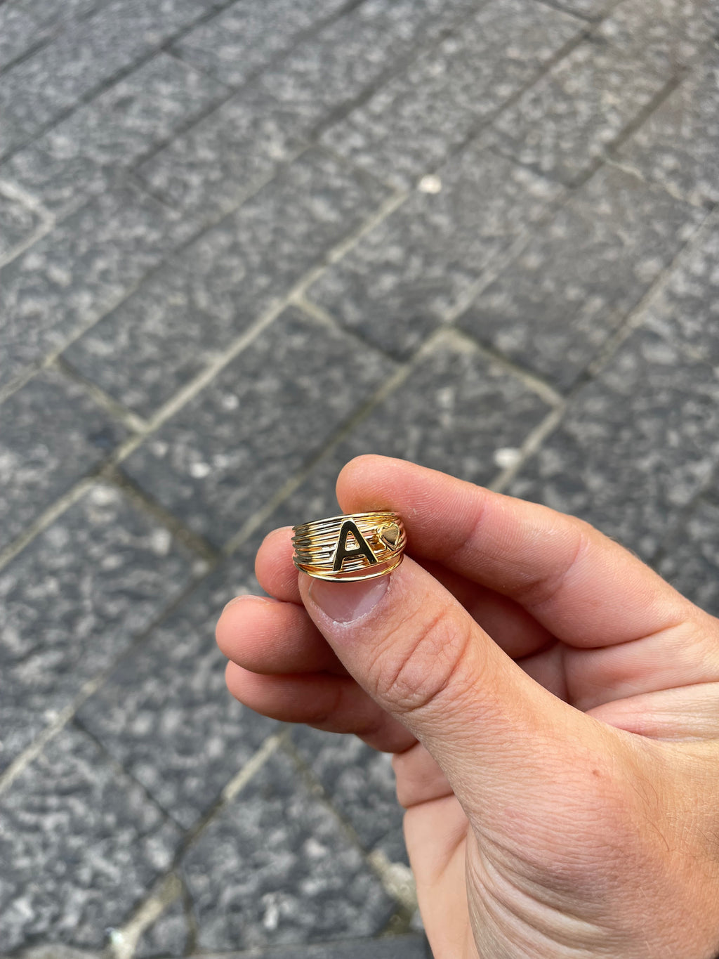 Anello Filo della Vita Lettera Liscia