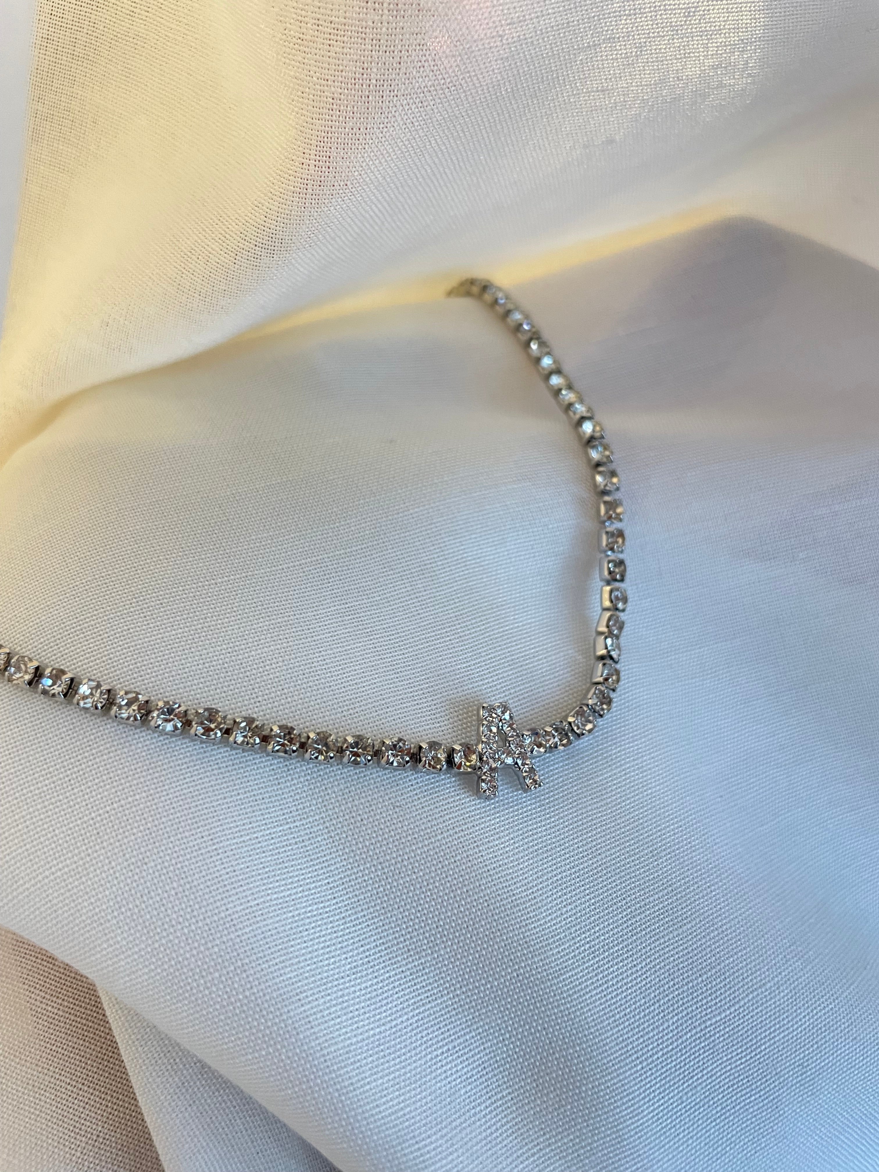 Collana Strass Lettera