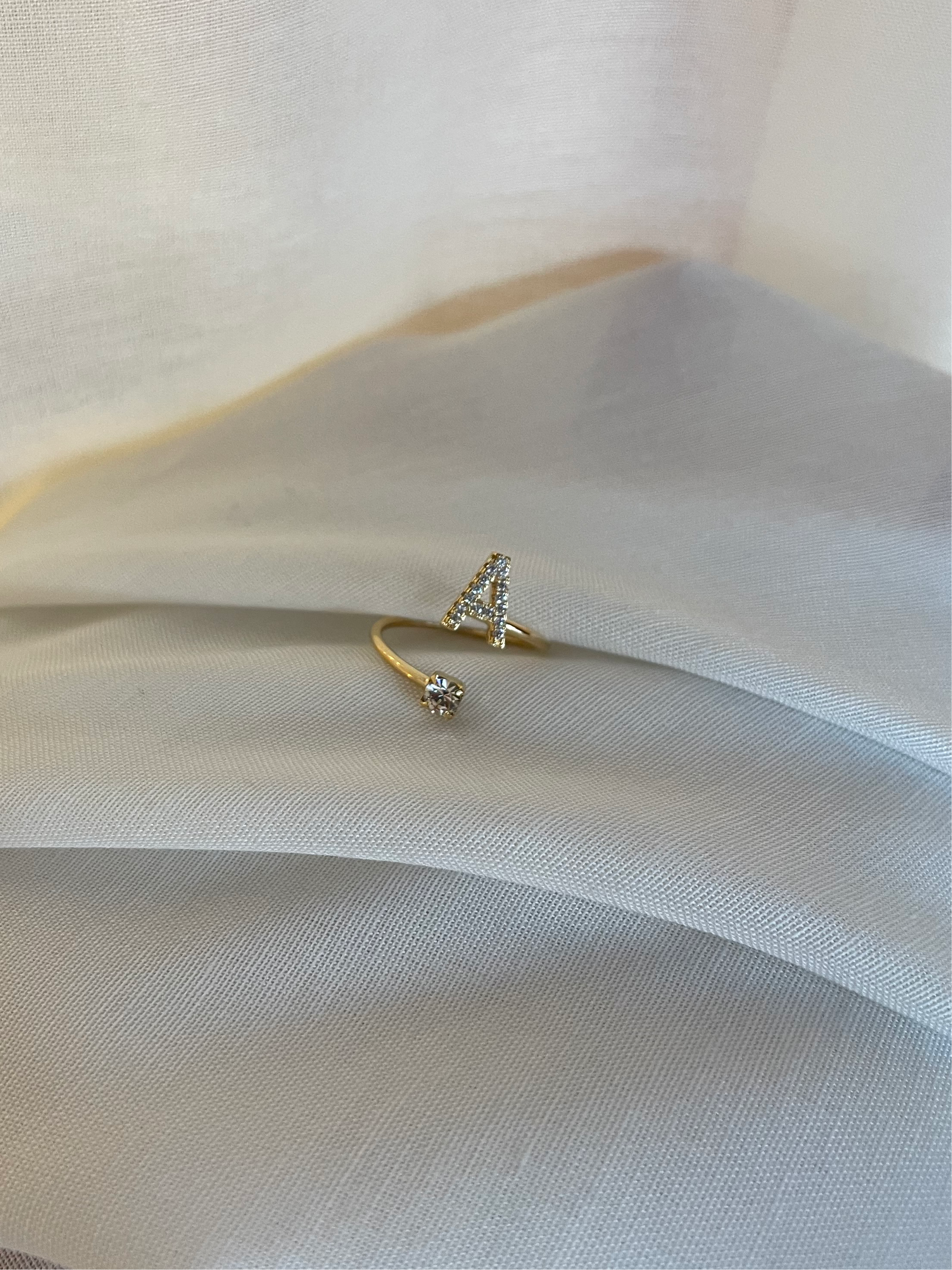 Letter Diamond Ring