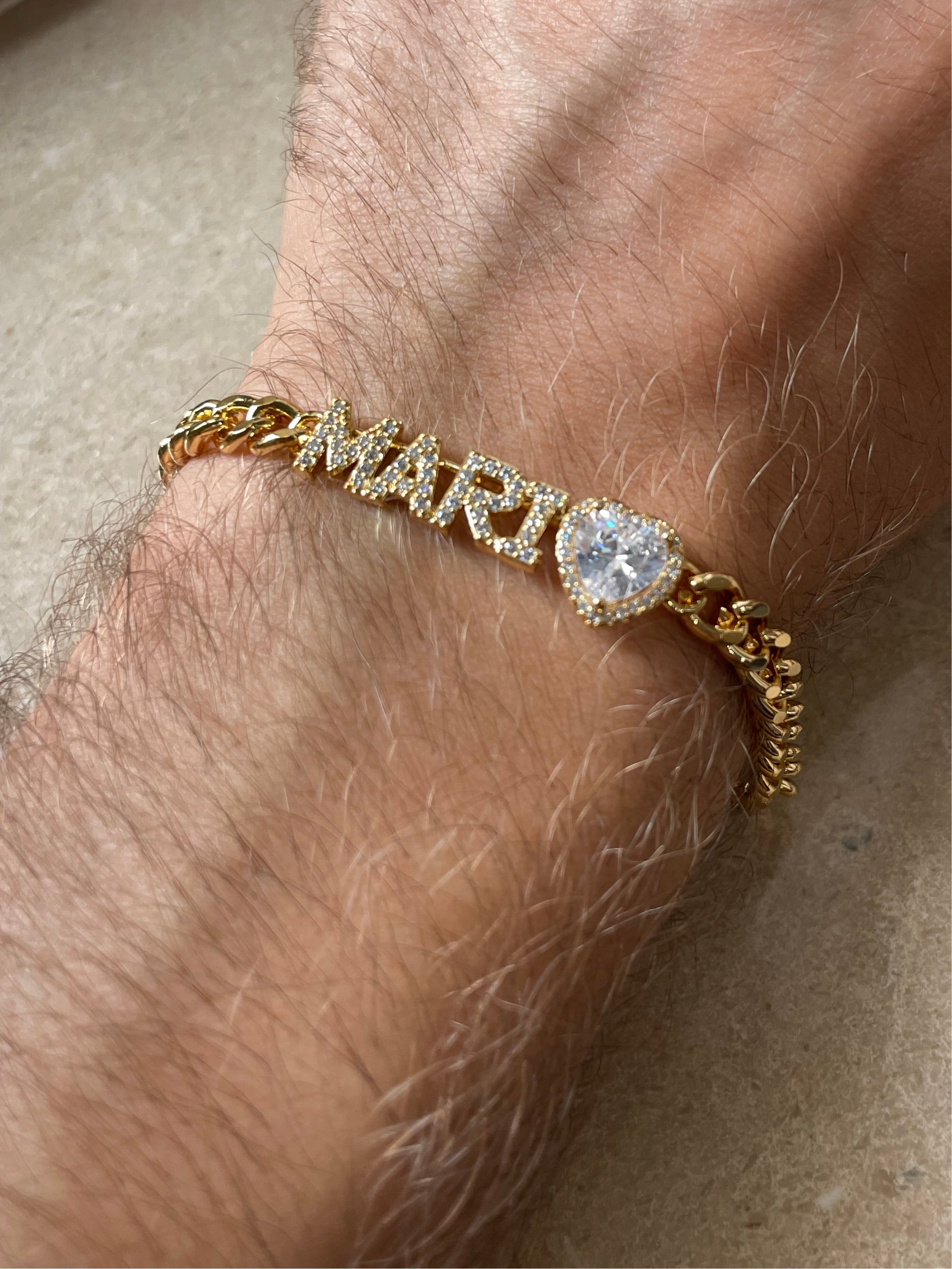 Bracciale Lettere Zirconate