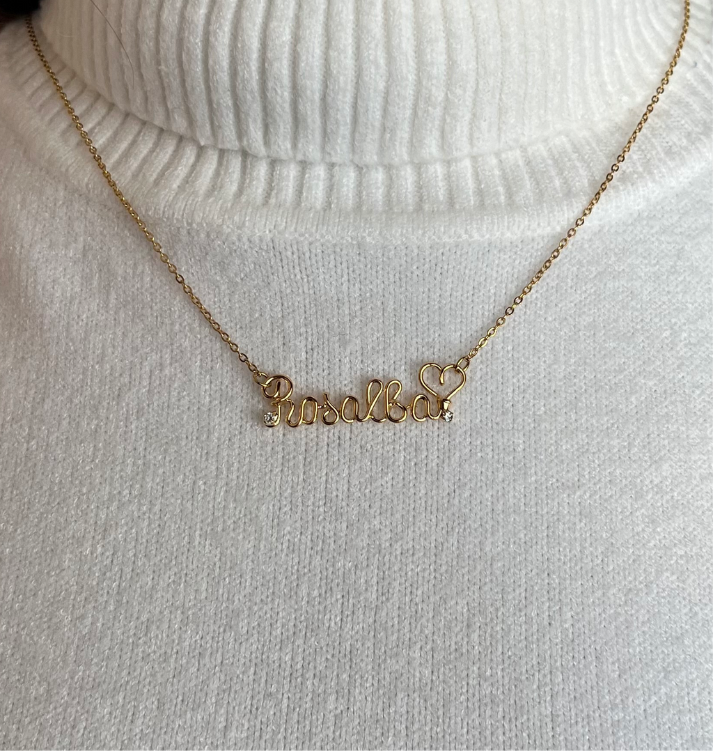 Collana Nome a Filo Wire