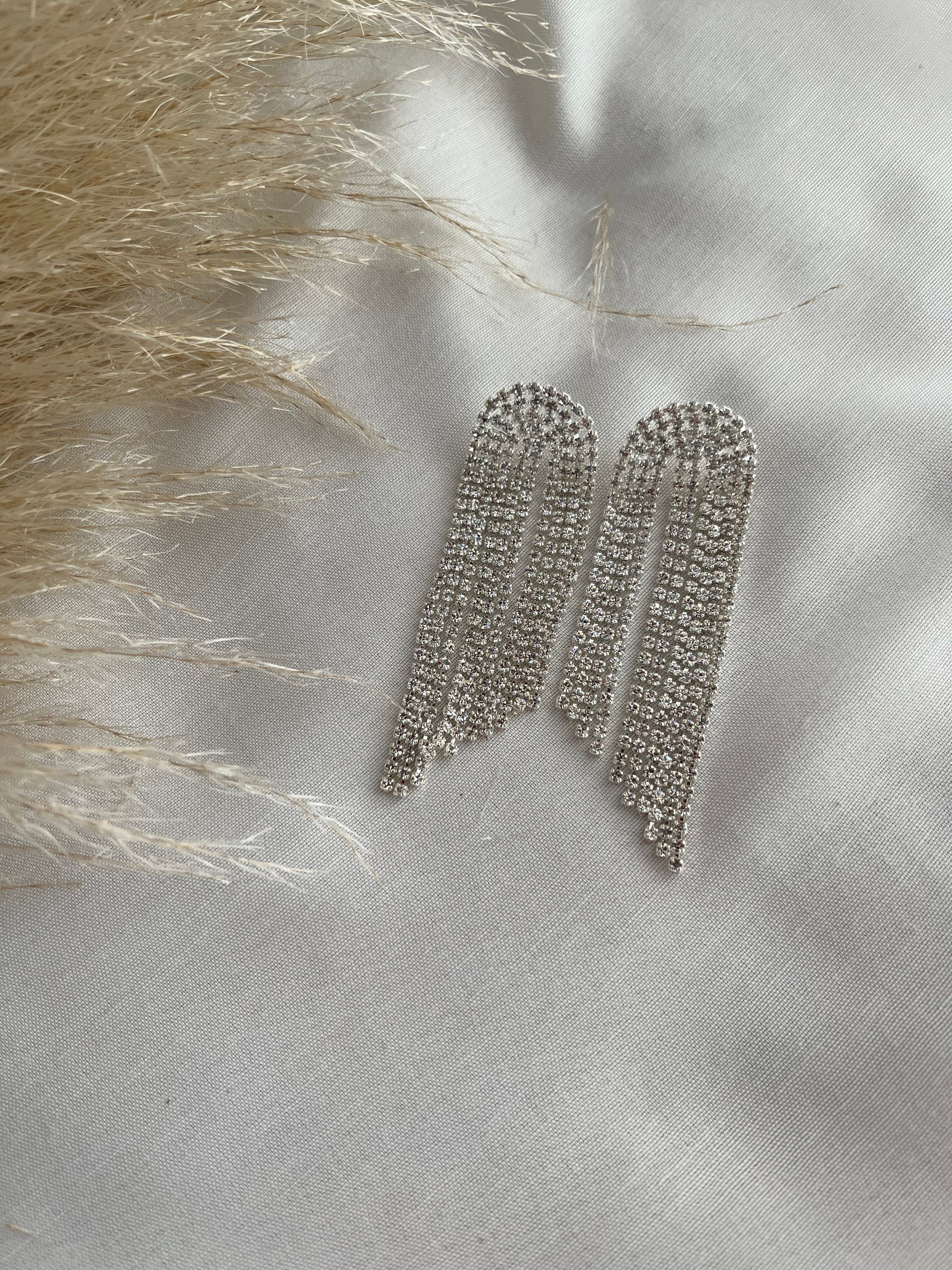 Full Zircon Cascade Earrings