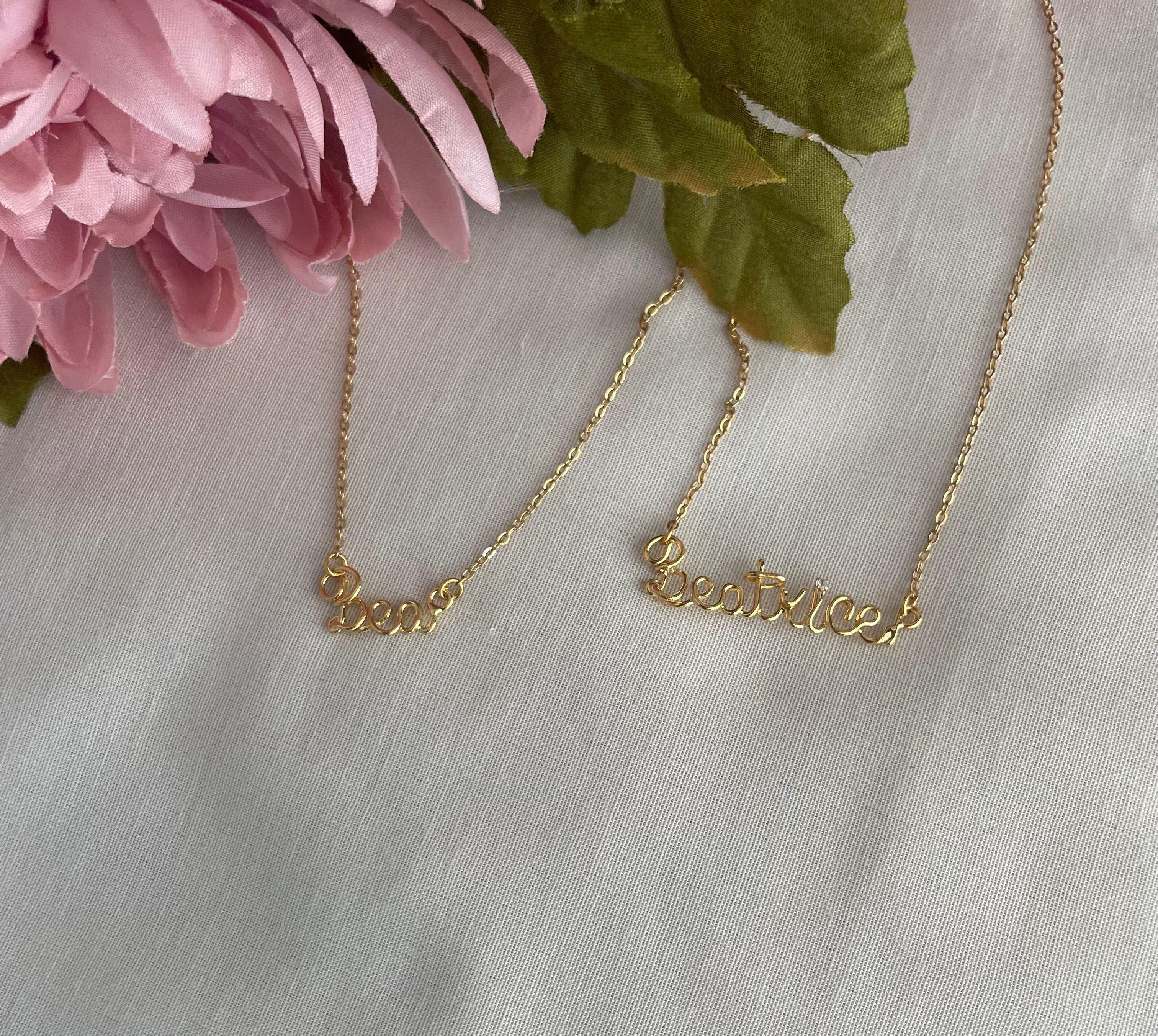 Collana Nome a Filo Wire