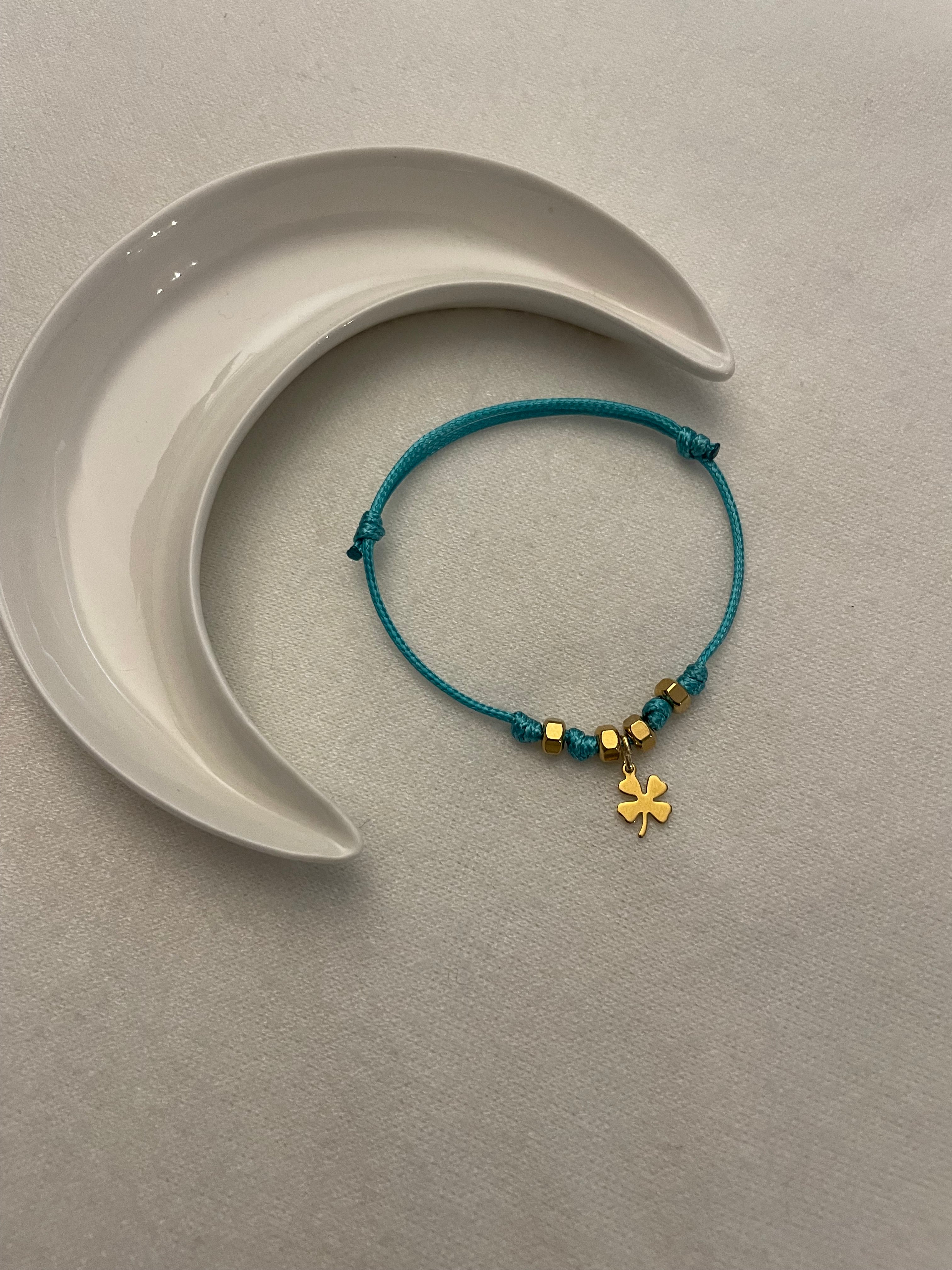 Bracciale Cordino Iniziale e Ciondolo
