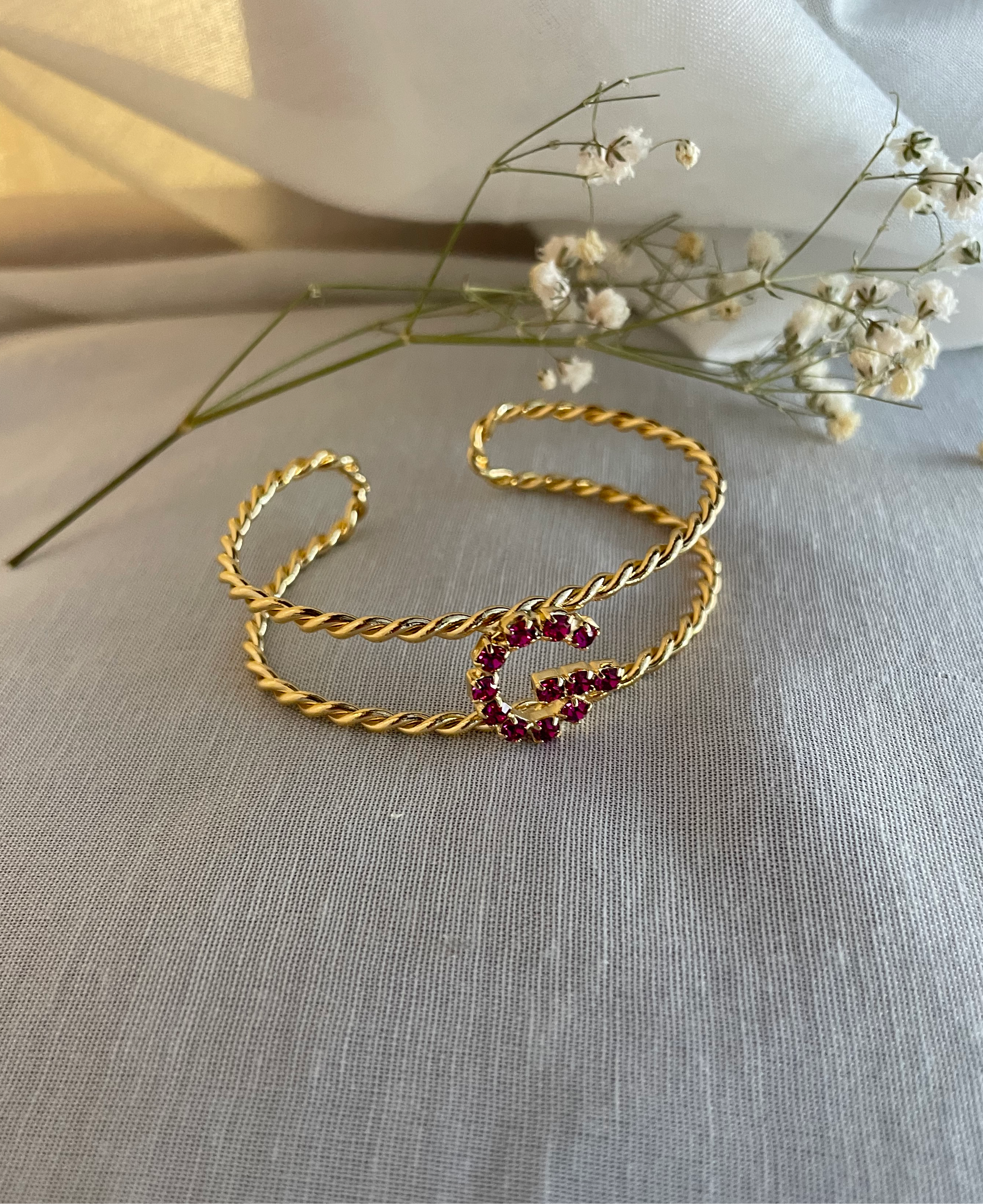 Bracciale Fascia Torchon Lettera