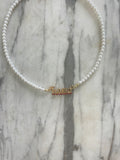 Collana Nome e Perle Wire