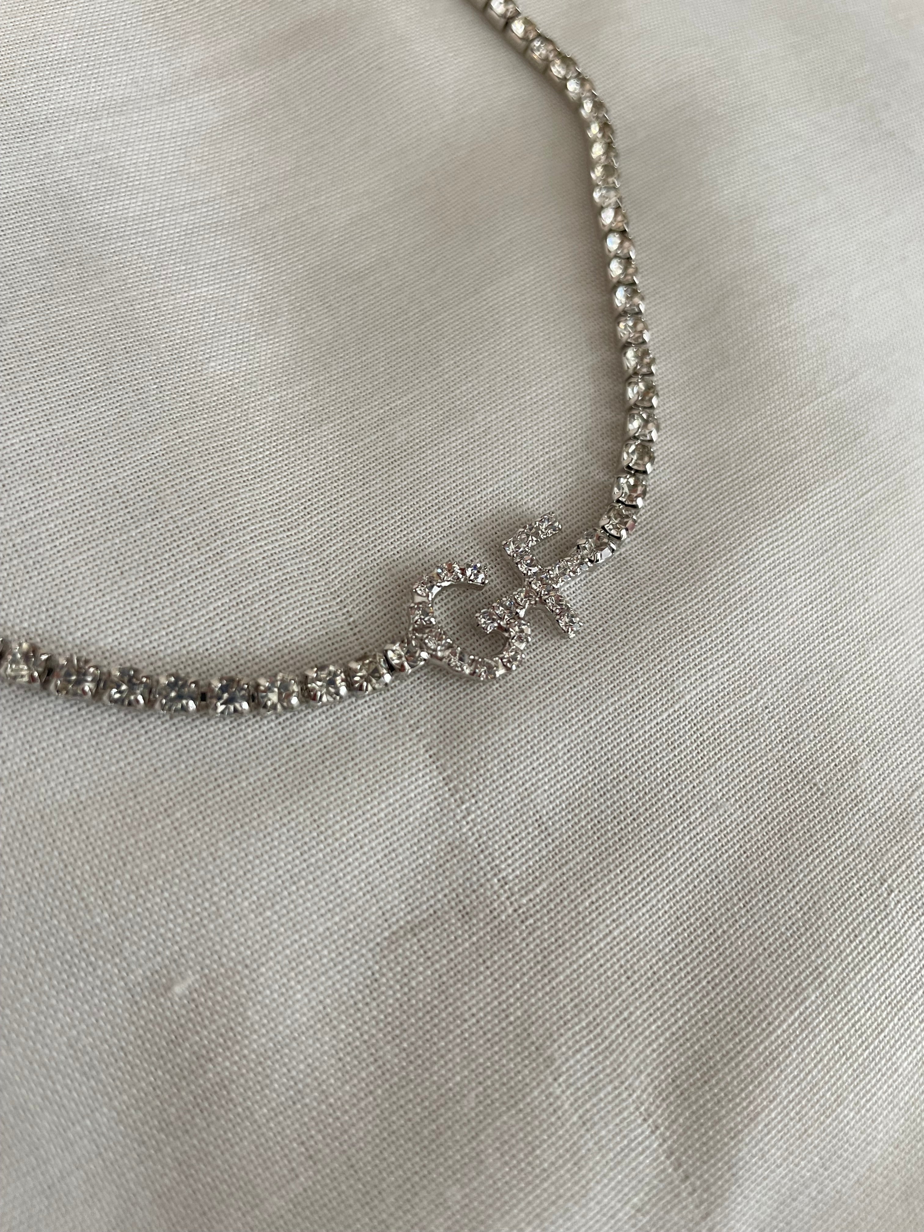 Collana Strass Lettera