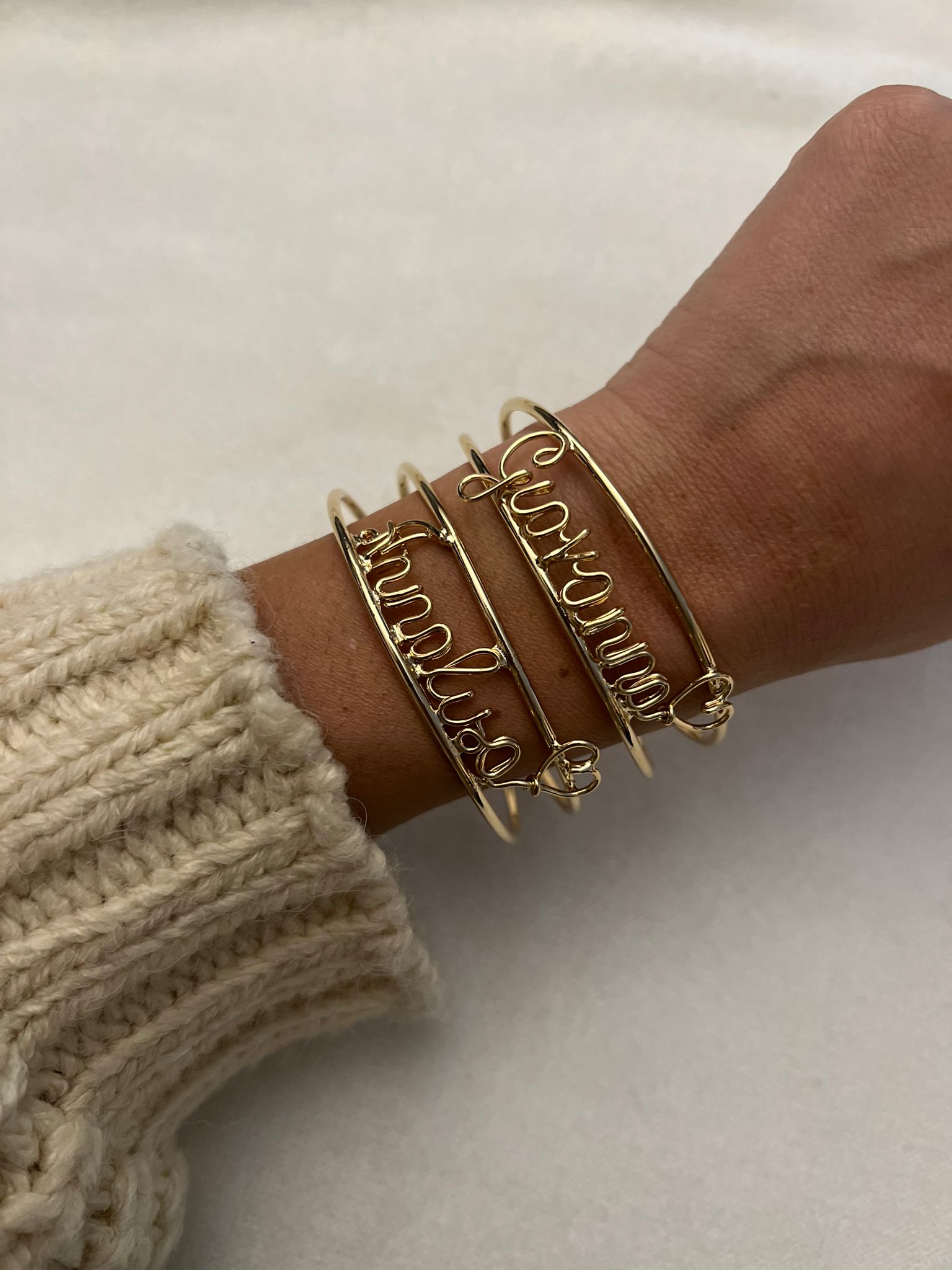 Bracciale Fascia con Nome Wire