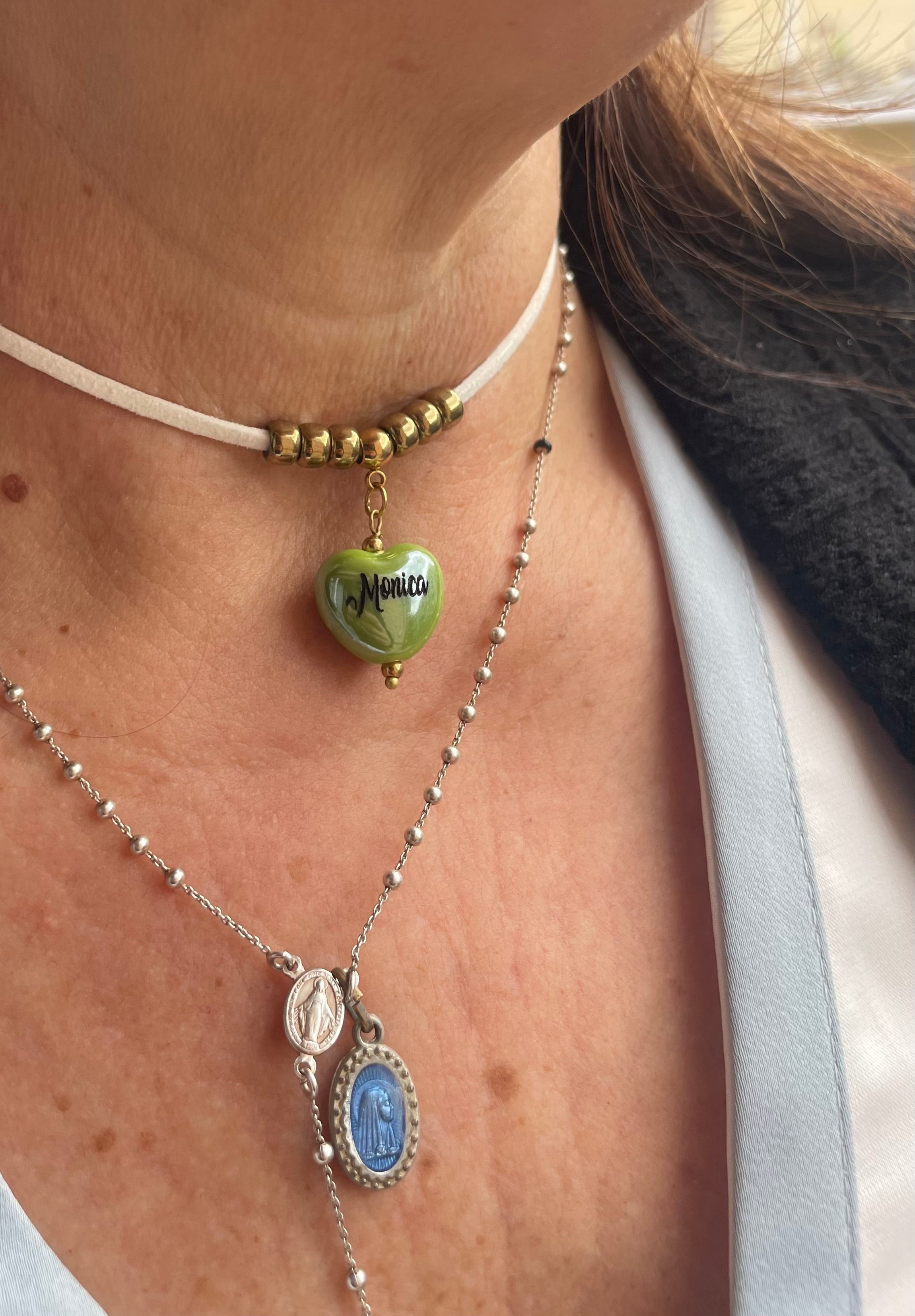 "Bubble Heart" - Collana Ceramica
