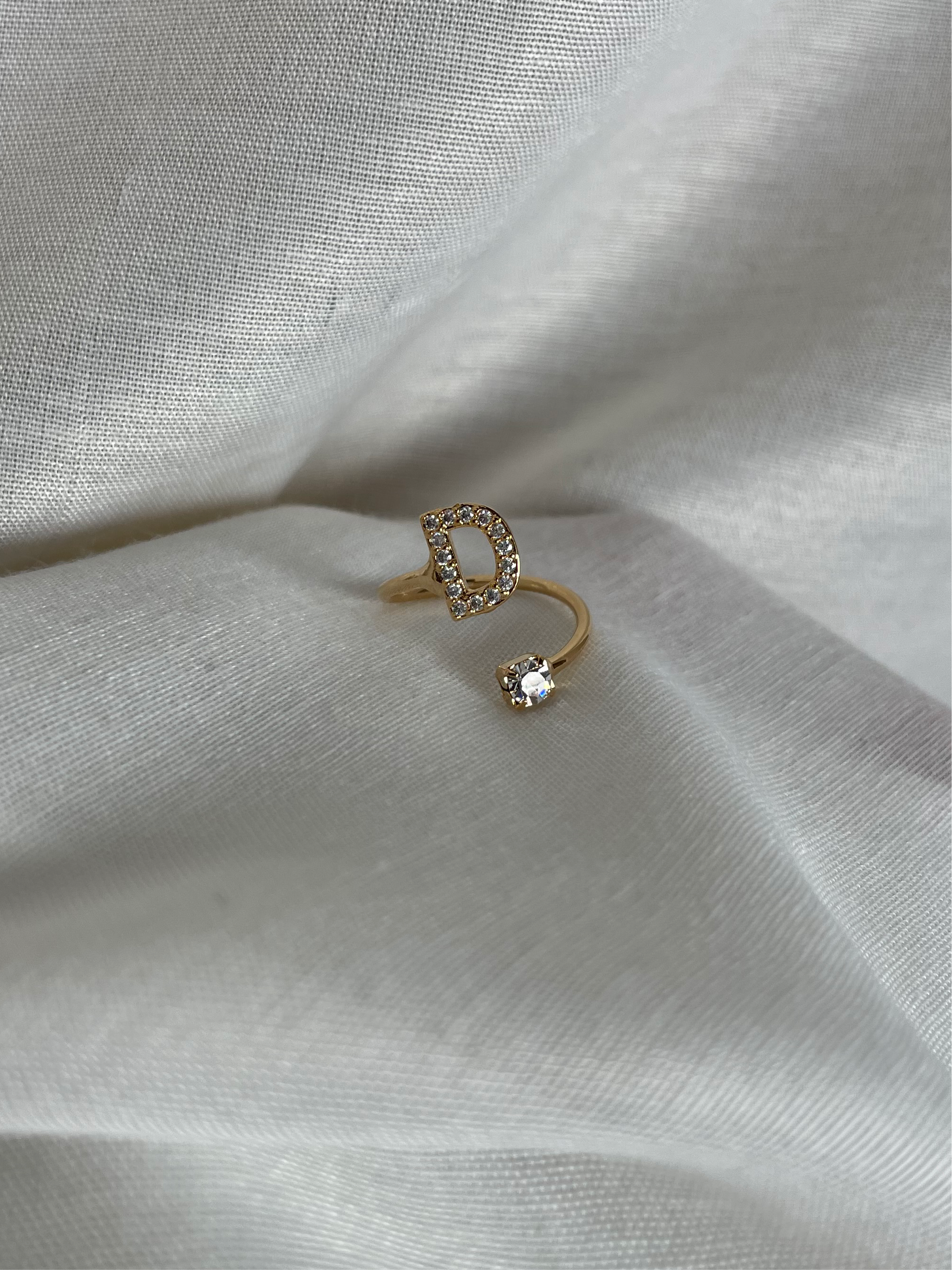 Letter Diamond Ring