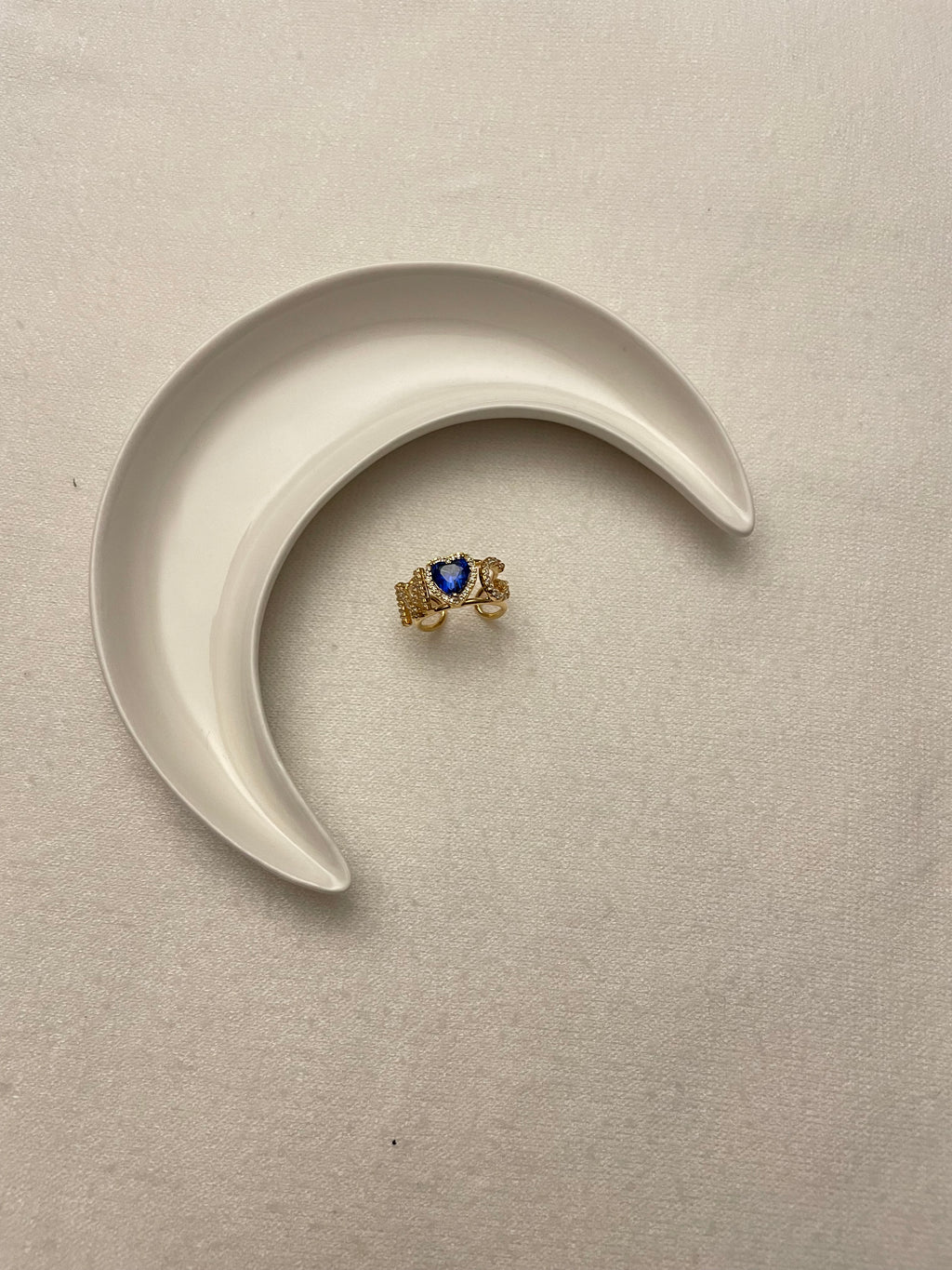 Two Letter Heart Ring
