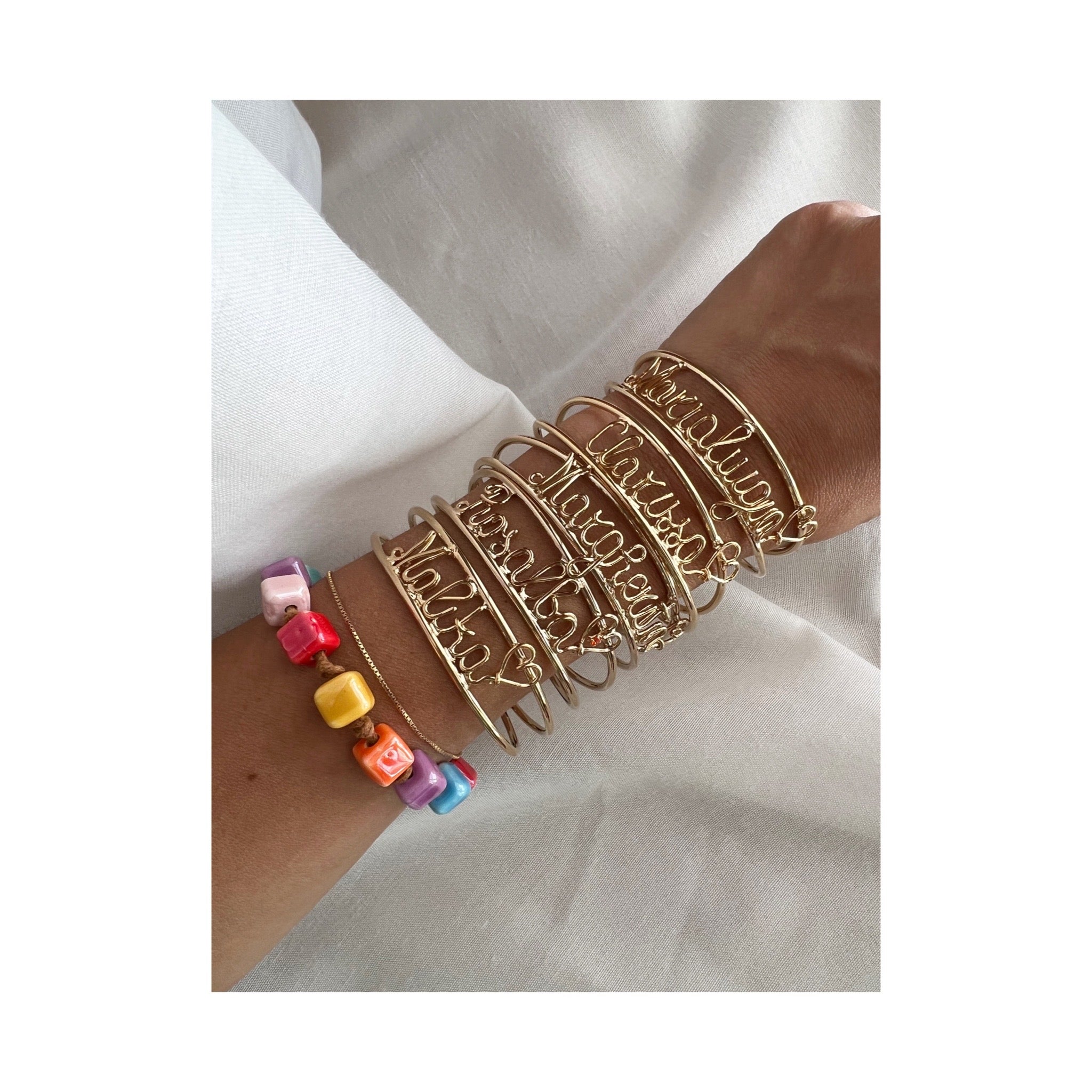 Bracciale Fascia con Nome Wire