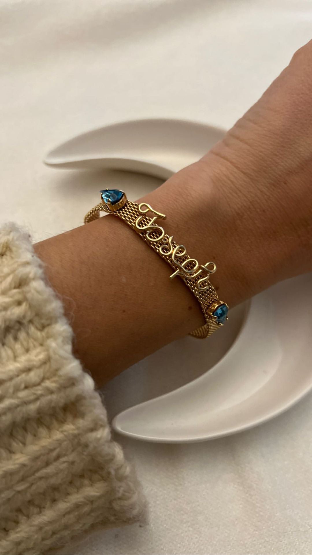 Bracciale Milanese con Nome Wire