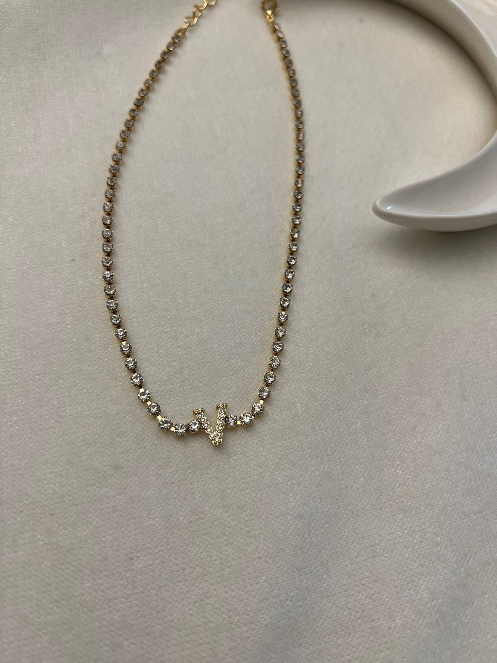Collana Strass Lettera