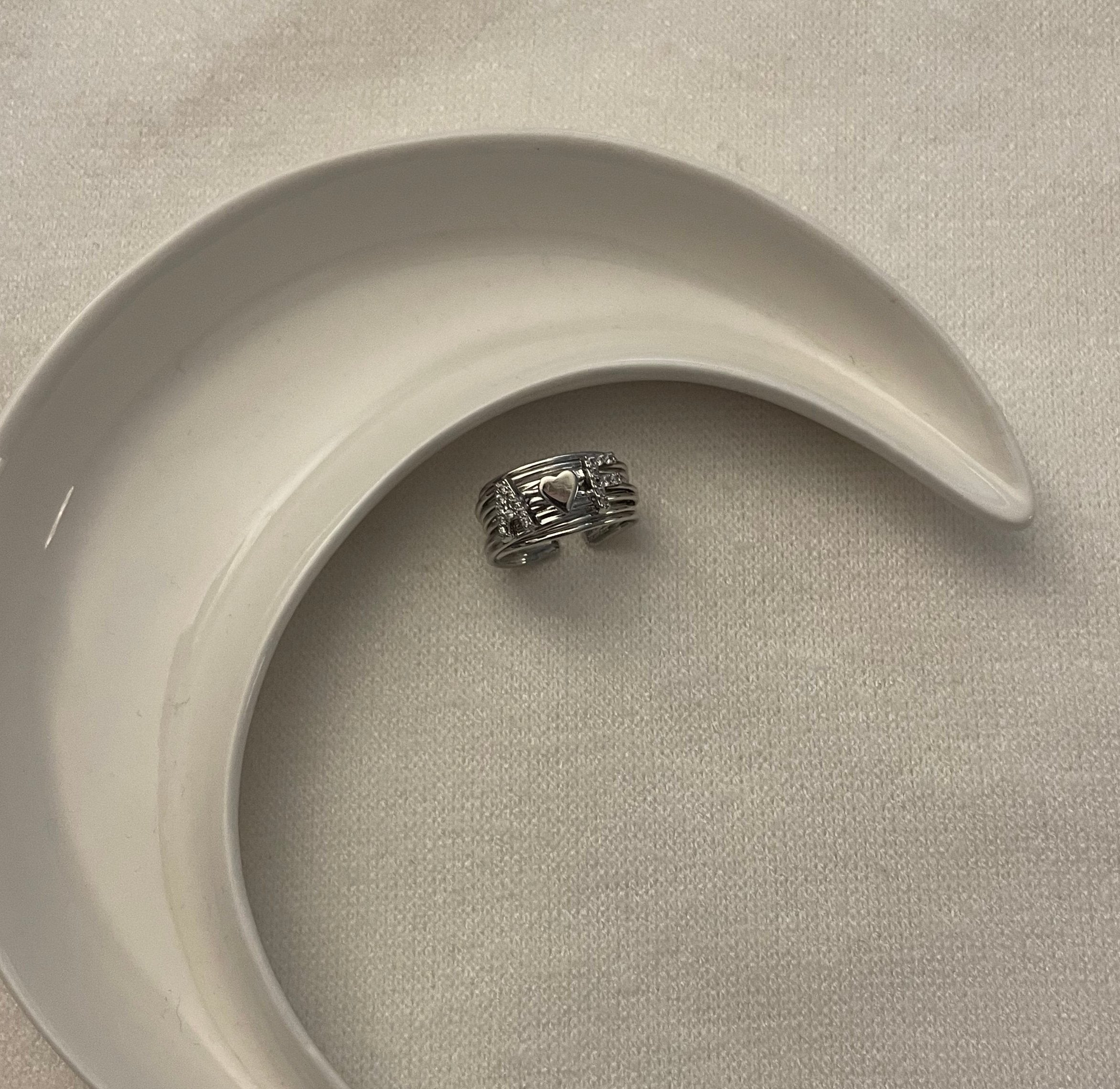 Anello Filo della Vita Lettere e Mini Heart