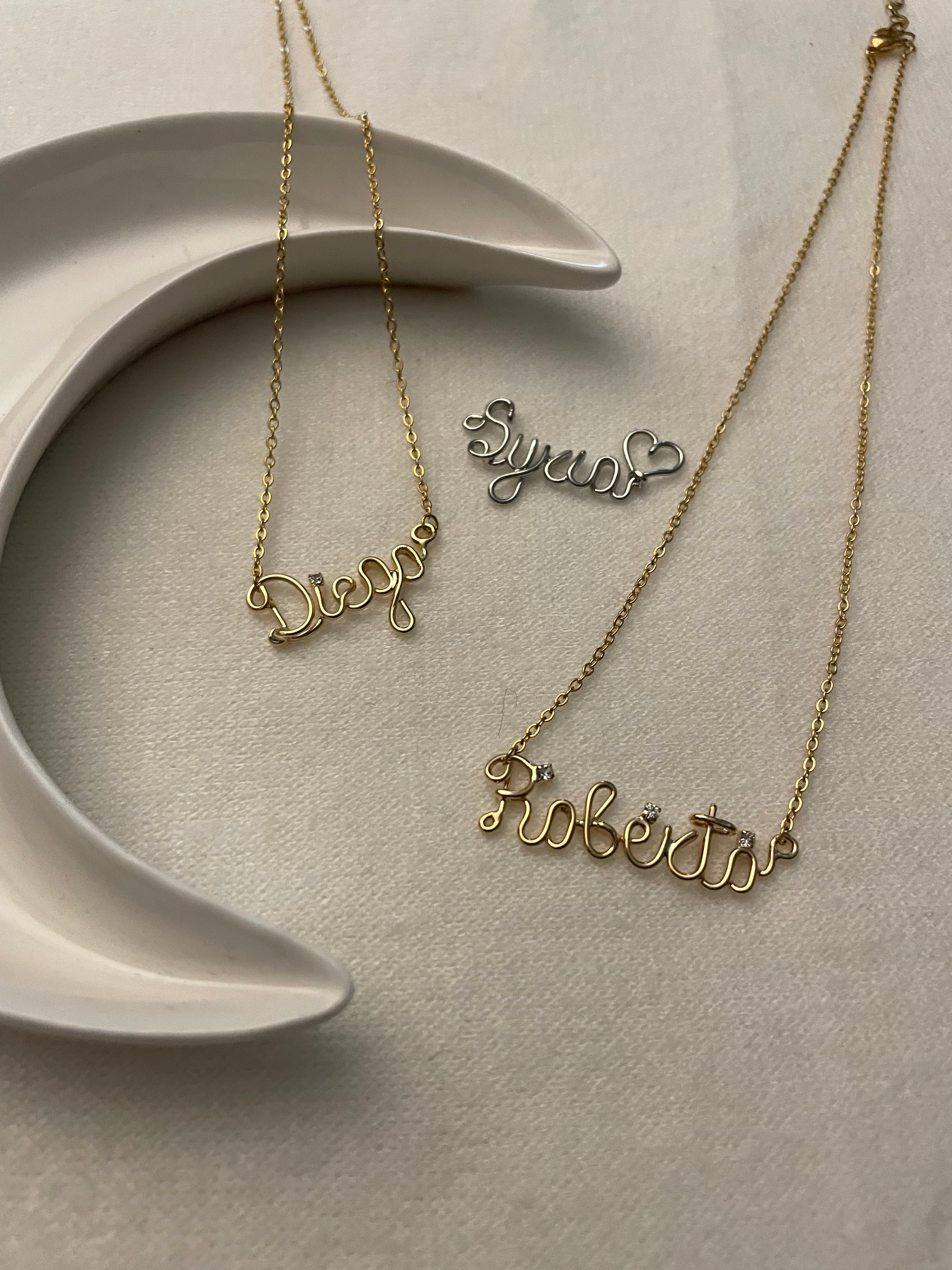 Collana Nome a Filo Wire