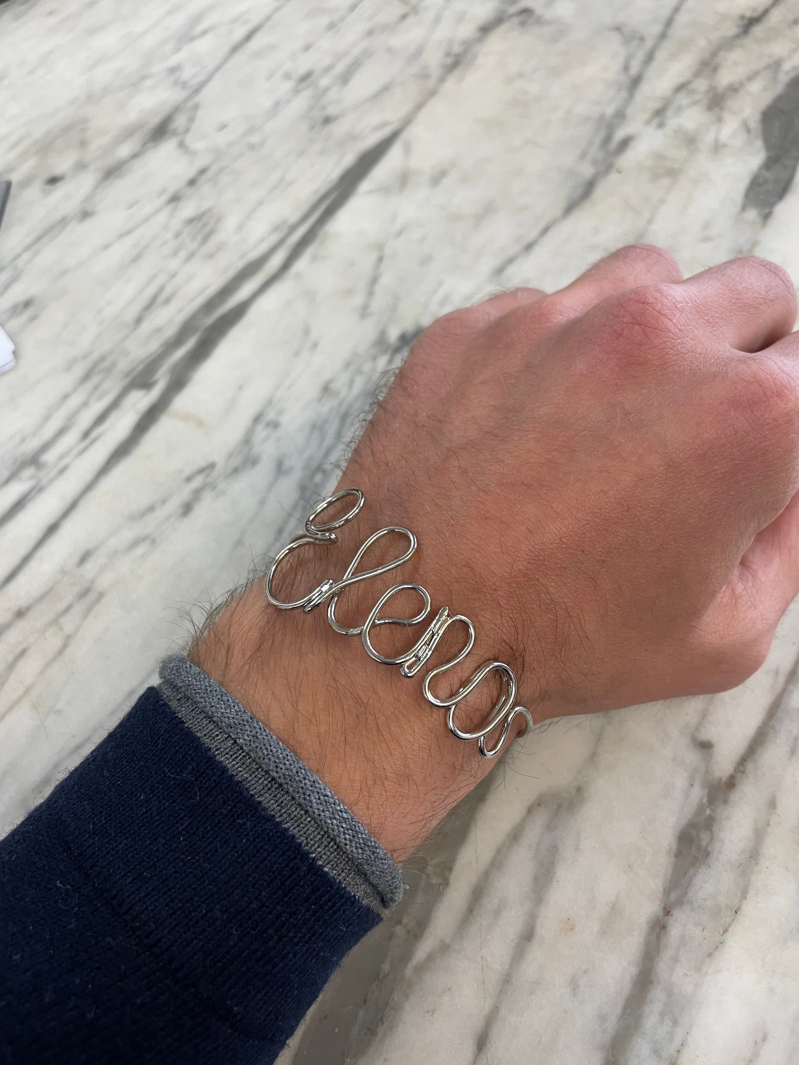 Bracciale Rigido Nome Wire