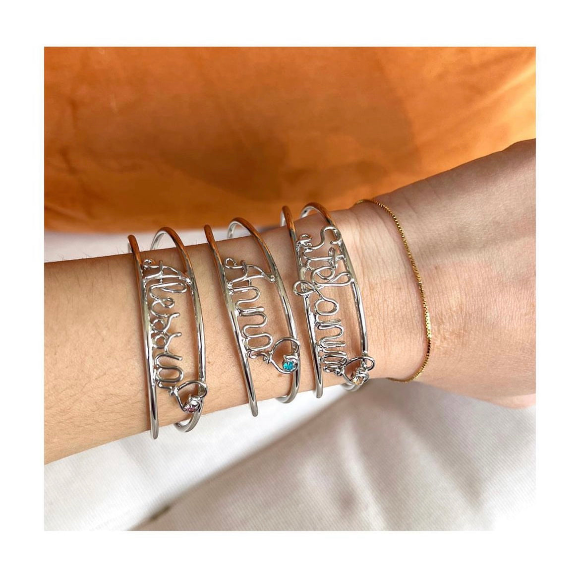 Bracciale Fascia con Nome Wire