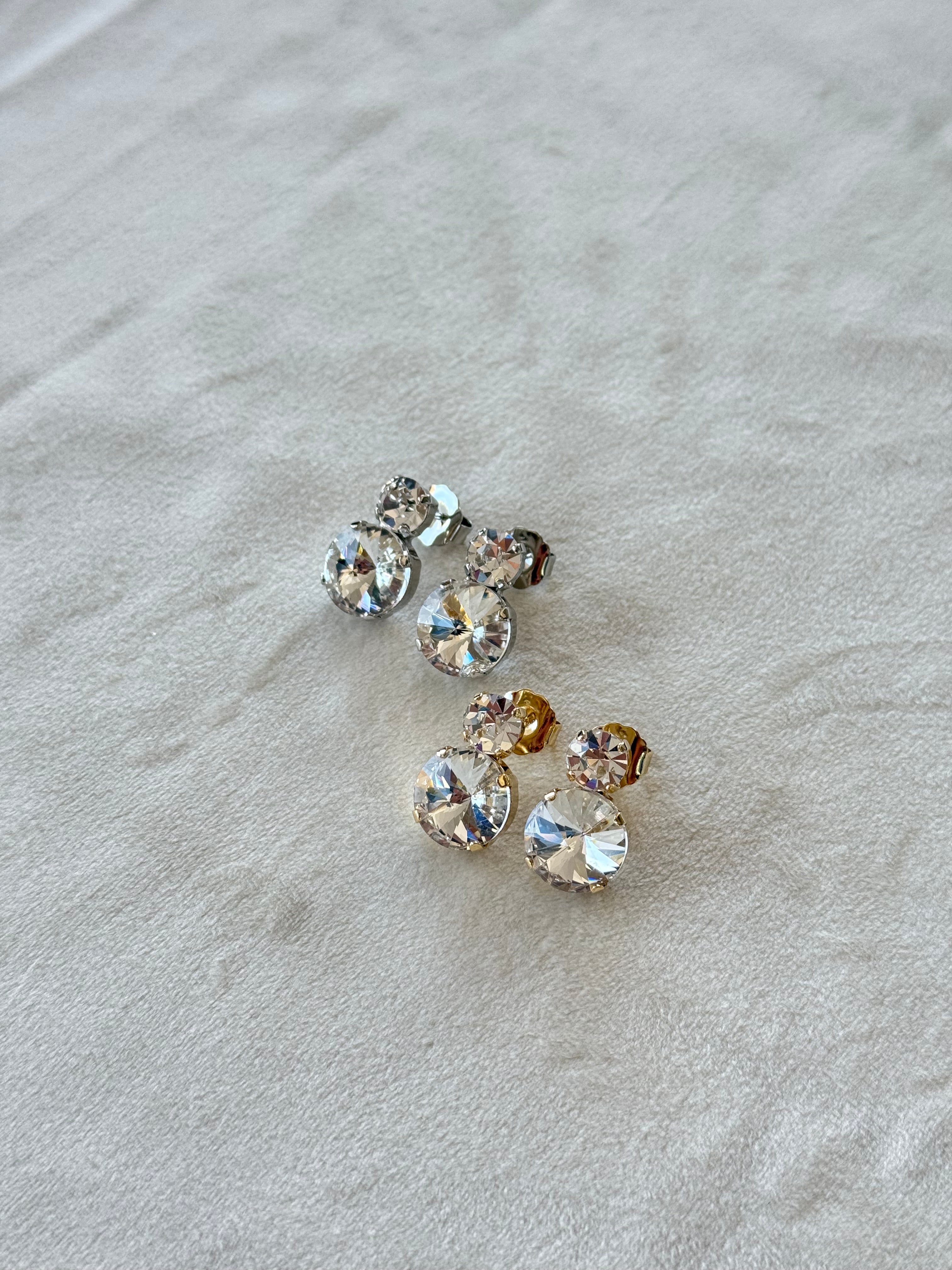 Crystal Earrings – Ottone Oro/Argento