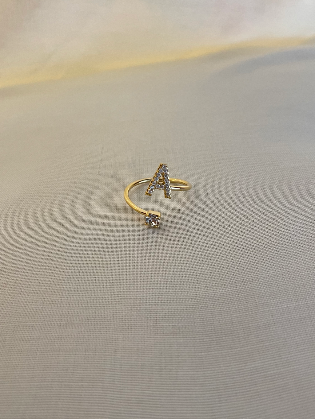 Letter Diamond Ring