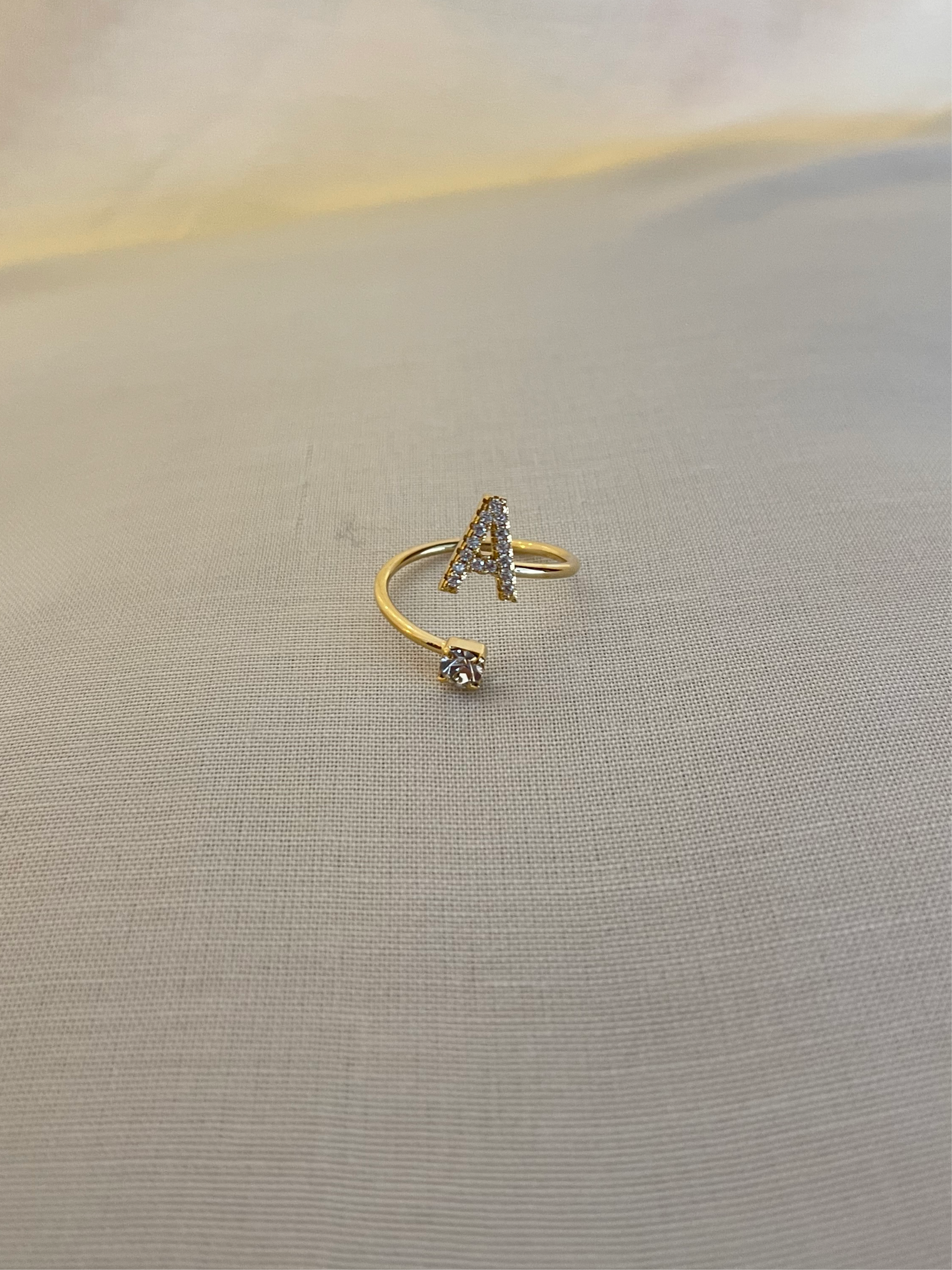 Letter Diamond Ring