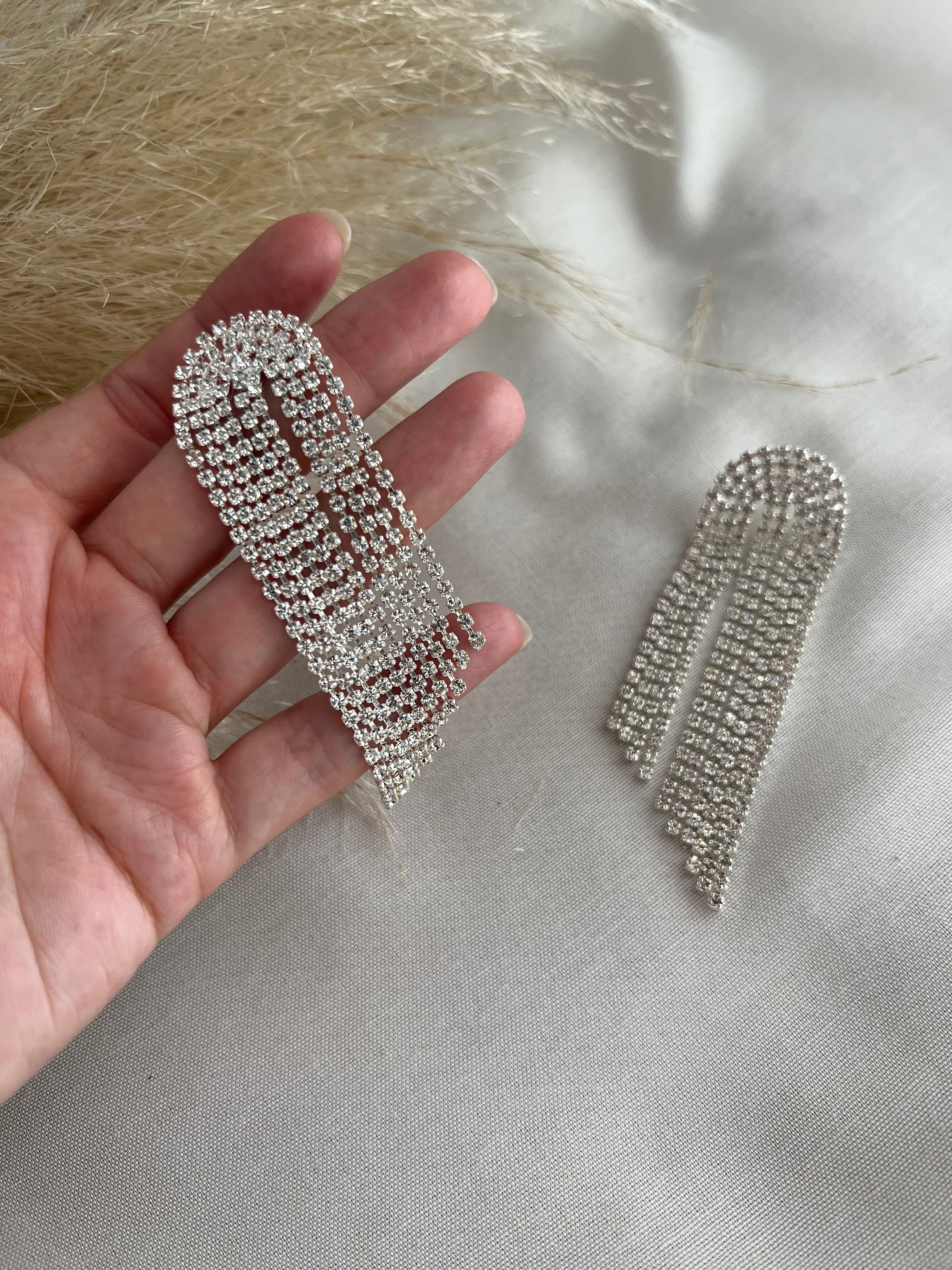 Full Zircon Cascade Earrings