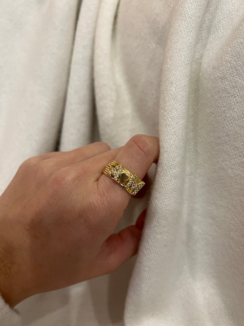 Anello Filo della Vita Lettere e Mini Heart