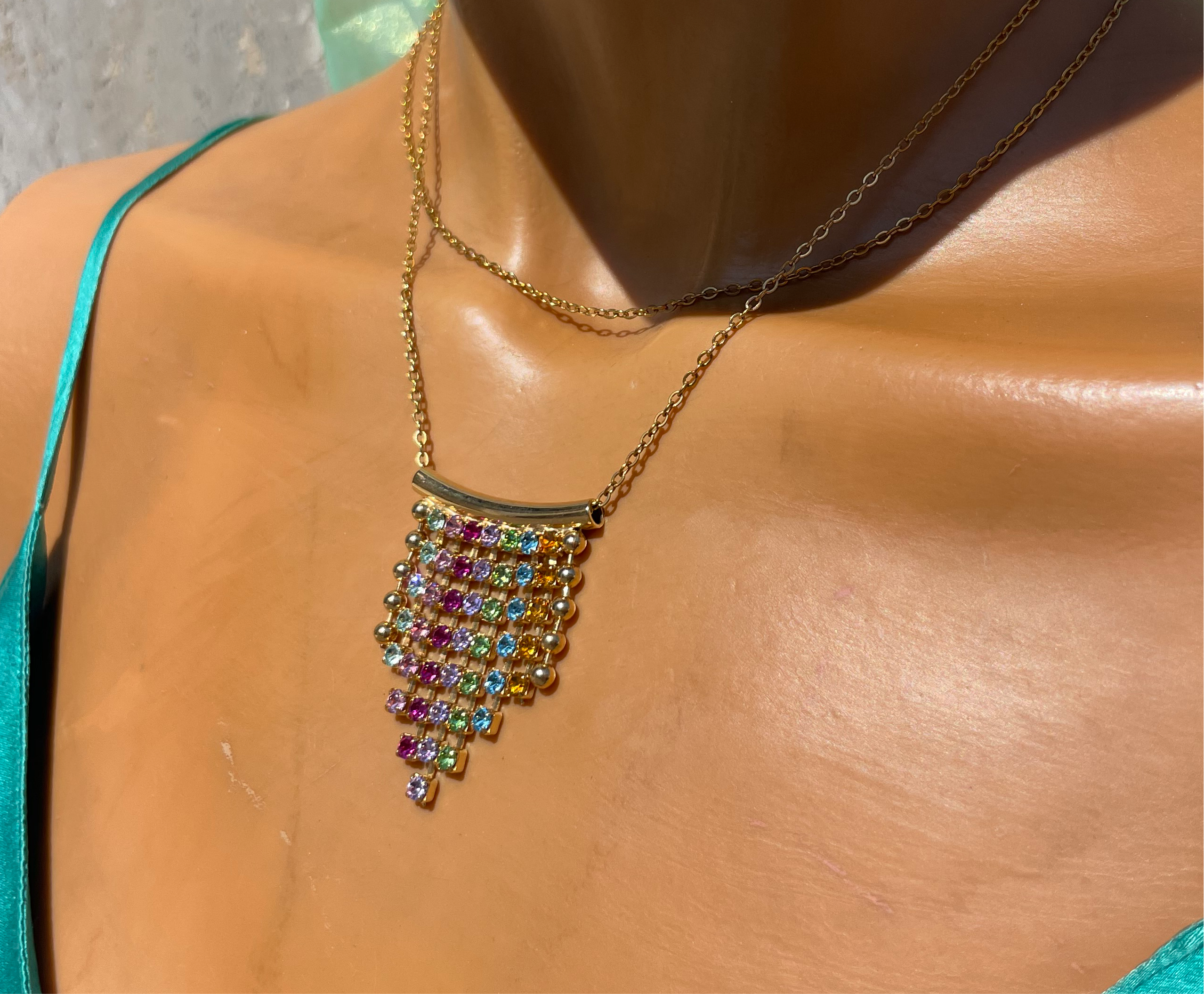 Collana Cascata di Strass