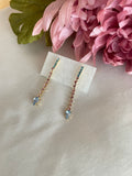 Orecchini Filo di Strass con goccia